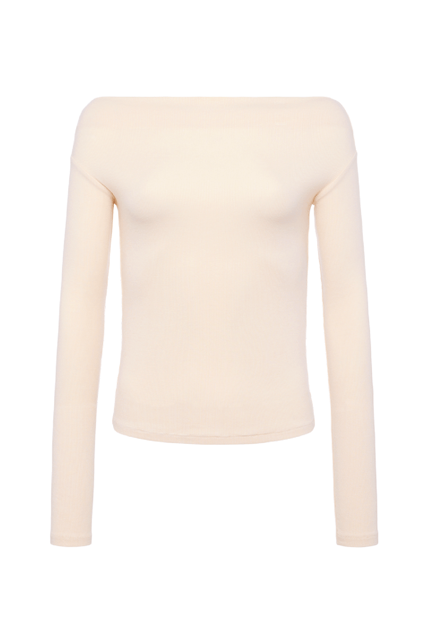 Slinky Rib Off-The-Shoulder Shirt