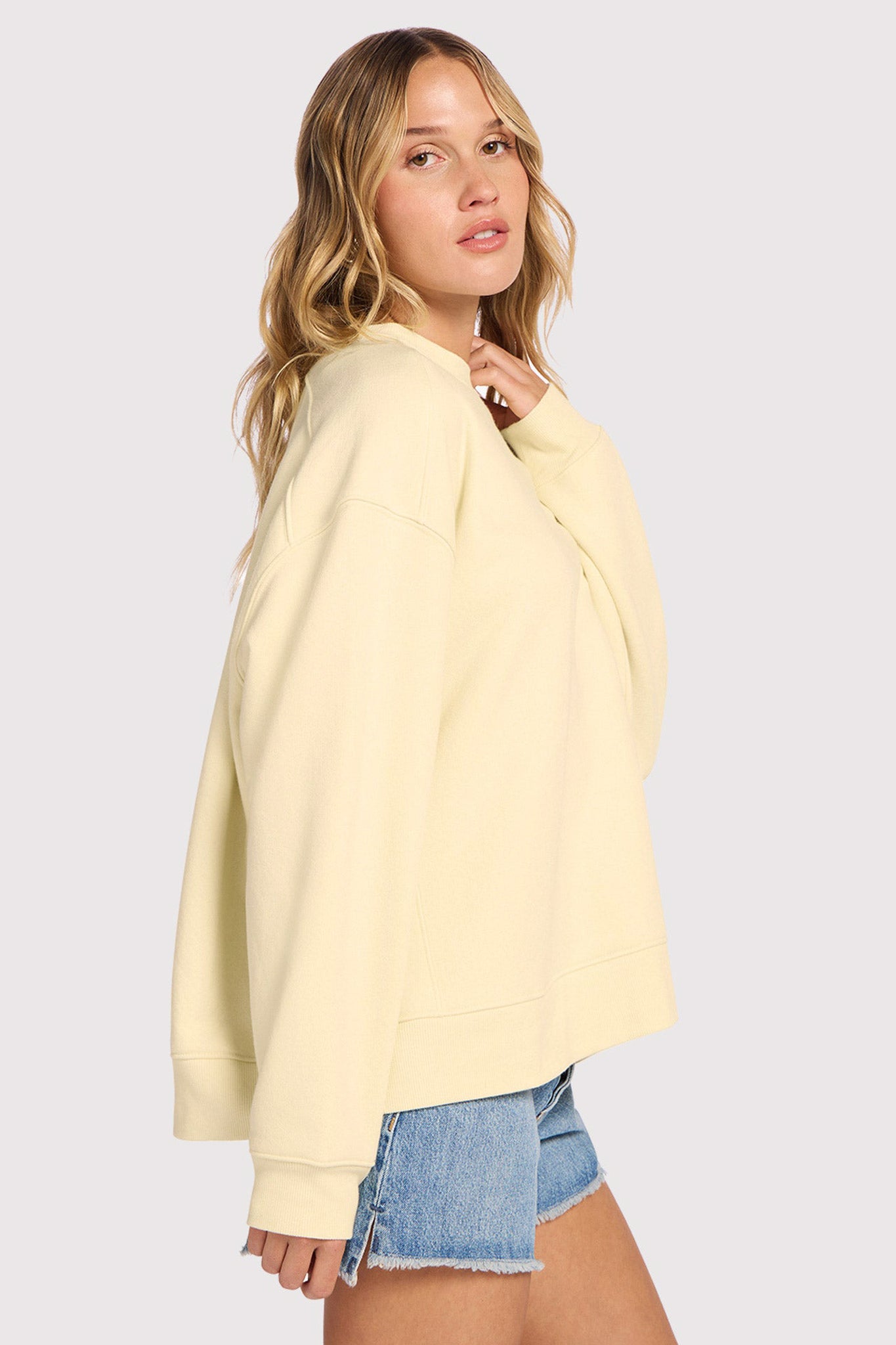 Vintage Fleece Oversized Boxy Crewneck Sweatshirt