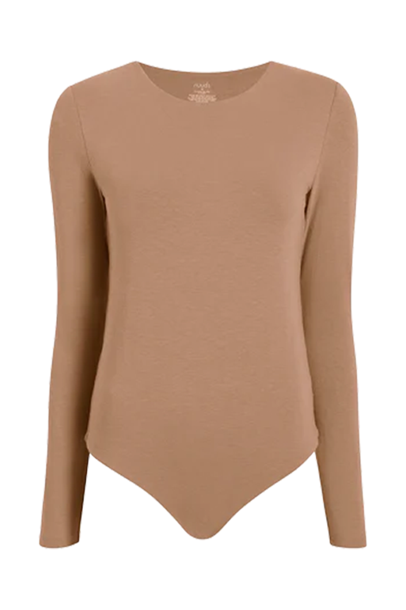 Cotton Stretch Long Sleeve Crewneck Bodysuit