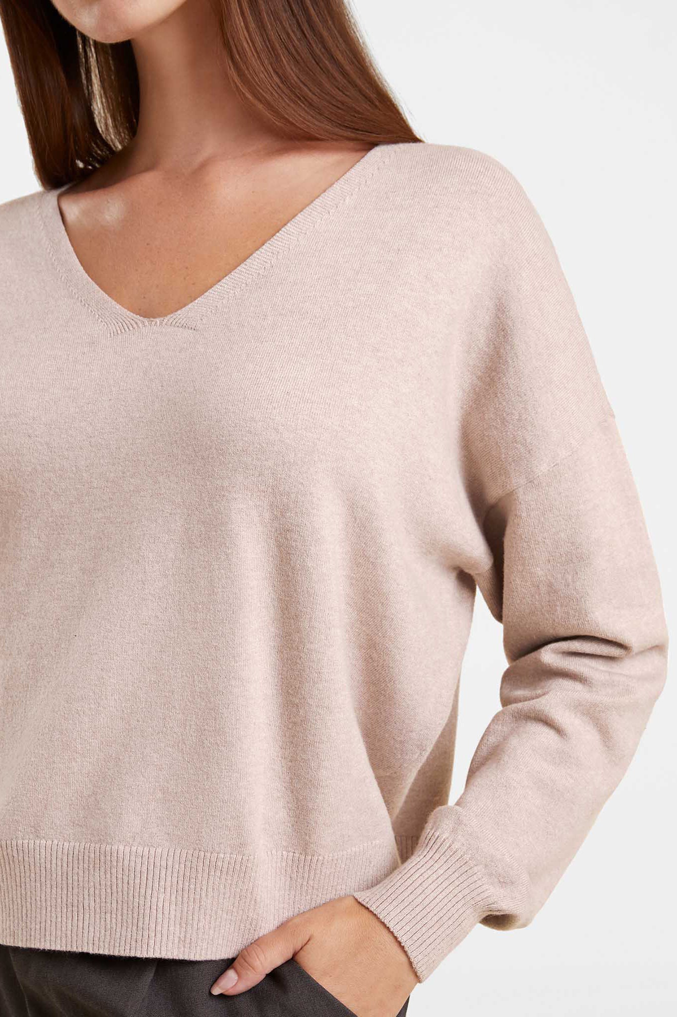 Luxe Knit V-Neck Sweater