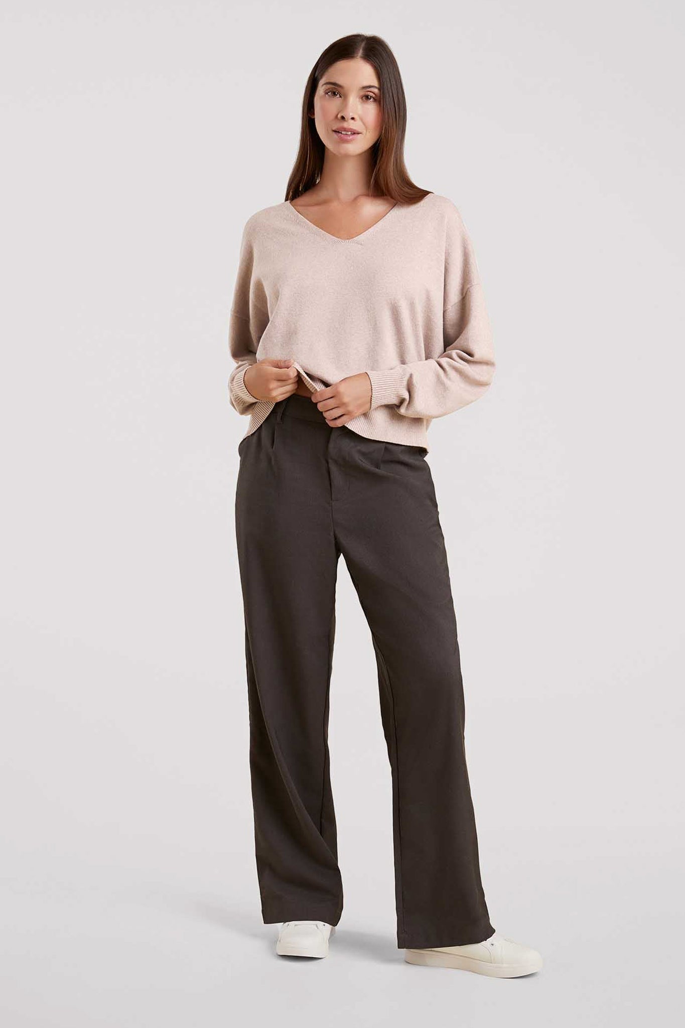 Luxe Knit V-Neck Sweater