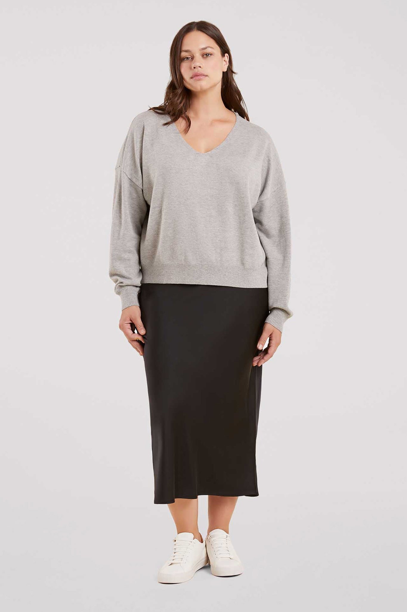 Luxe Knit V-Neck Sweater