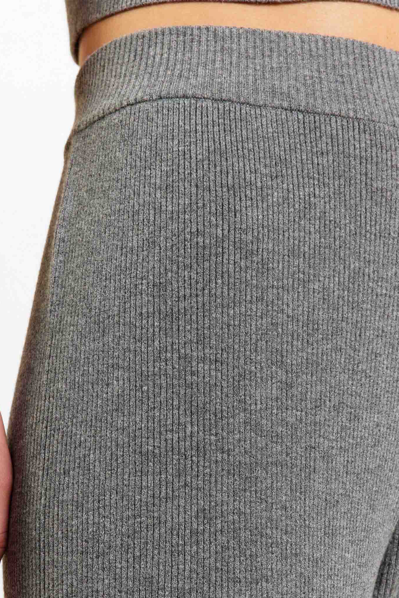 Ribbed Sweater Wide Leg Pant