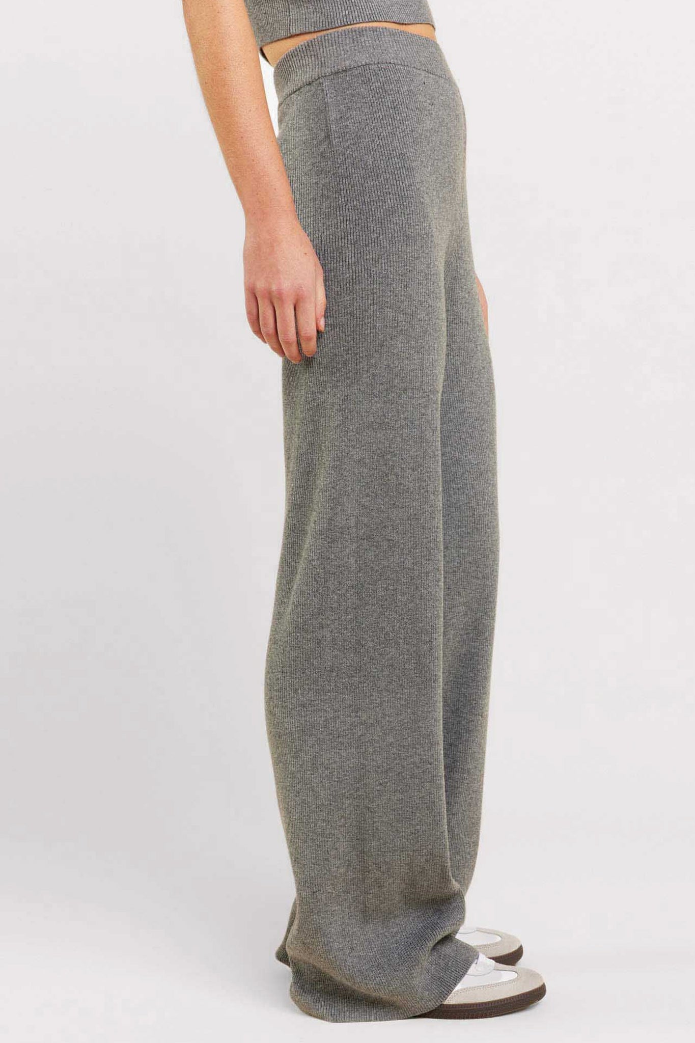 Ribbed Sweater Wide Leg Pant
