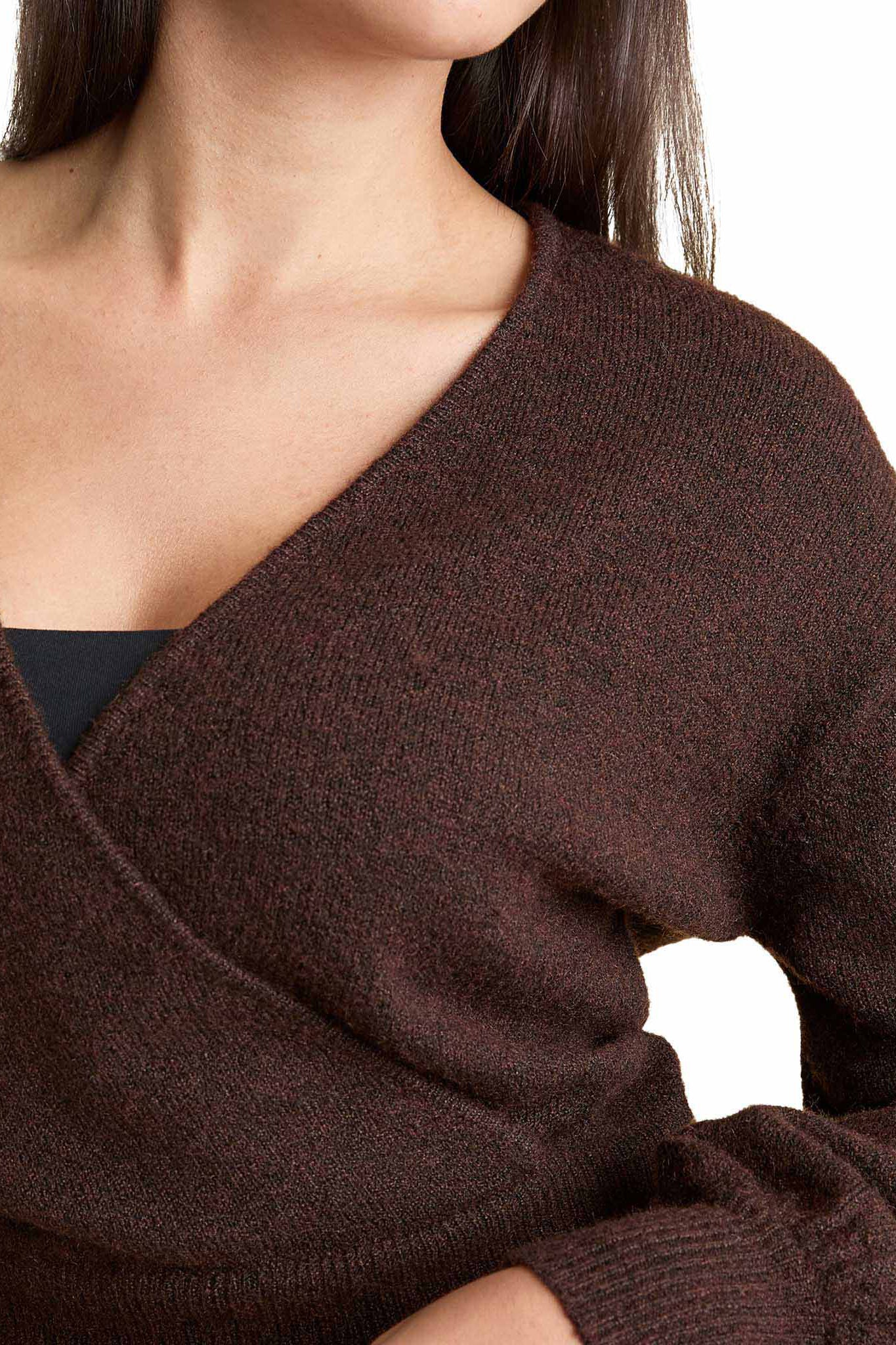 Cozy Knit Wrap Sweater