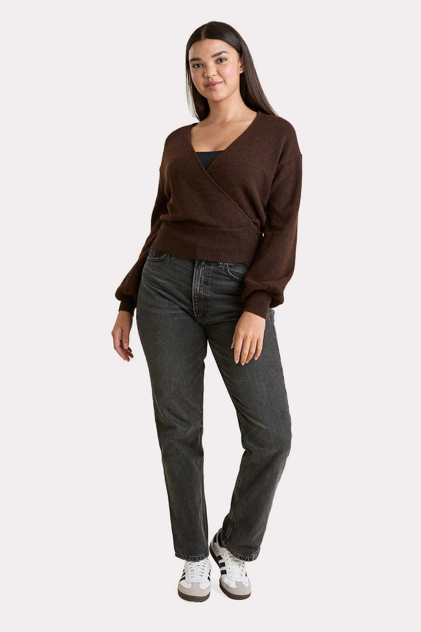 Cozy Knit Wrap Sweater