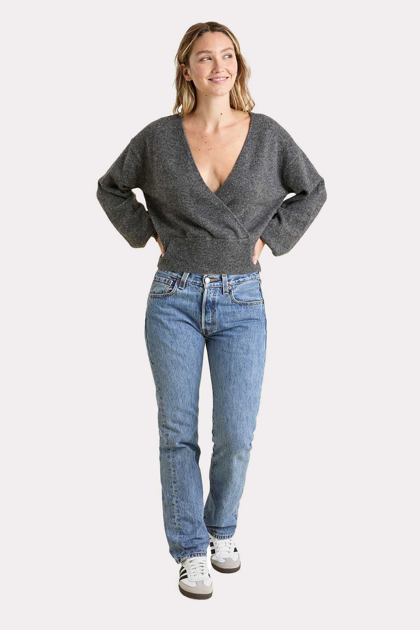 Cozy Knit Wrap Sweater