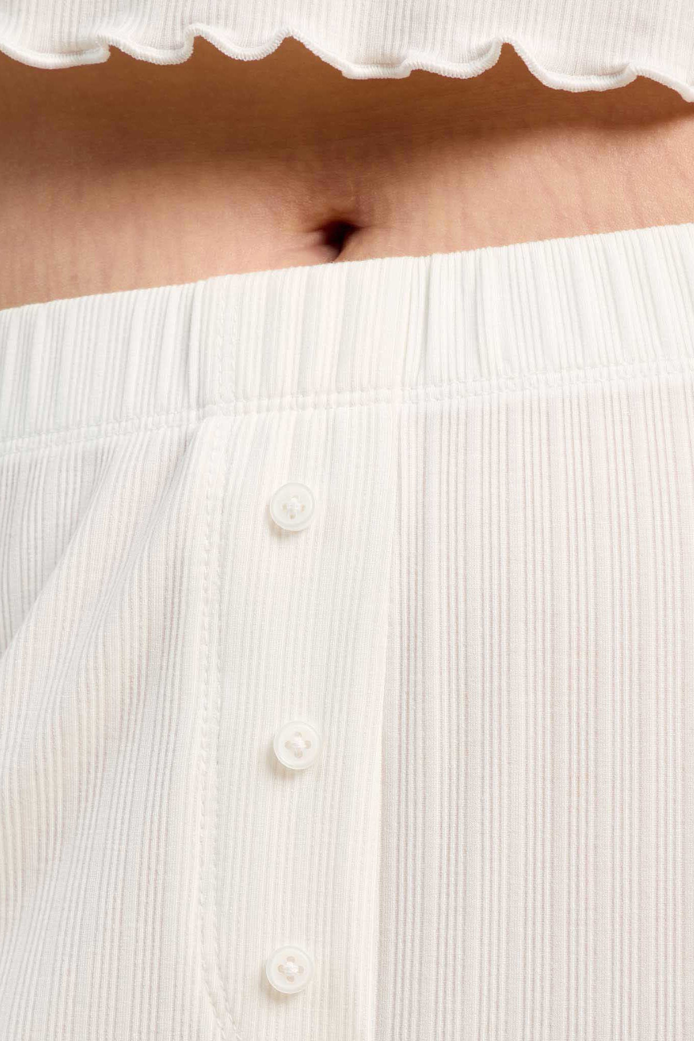 Mini Rib Wide Leg Pant