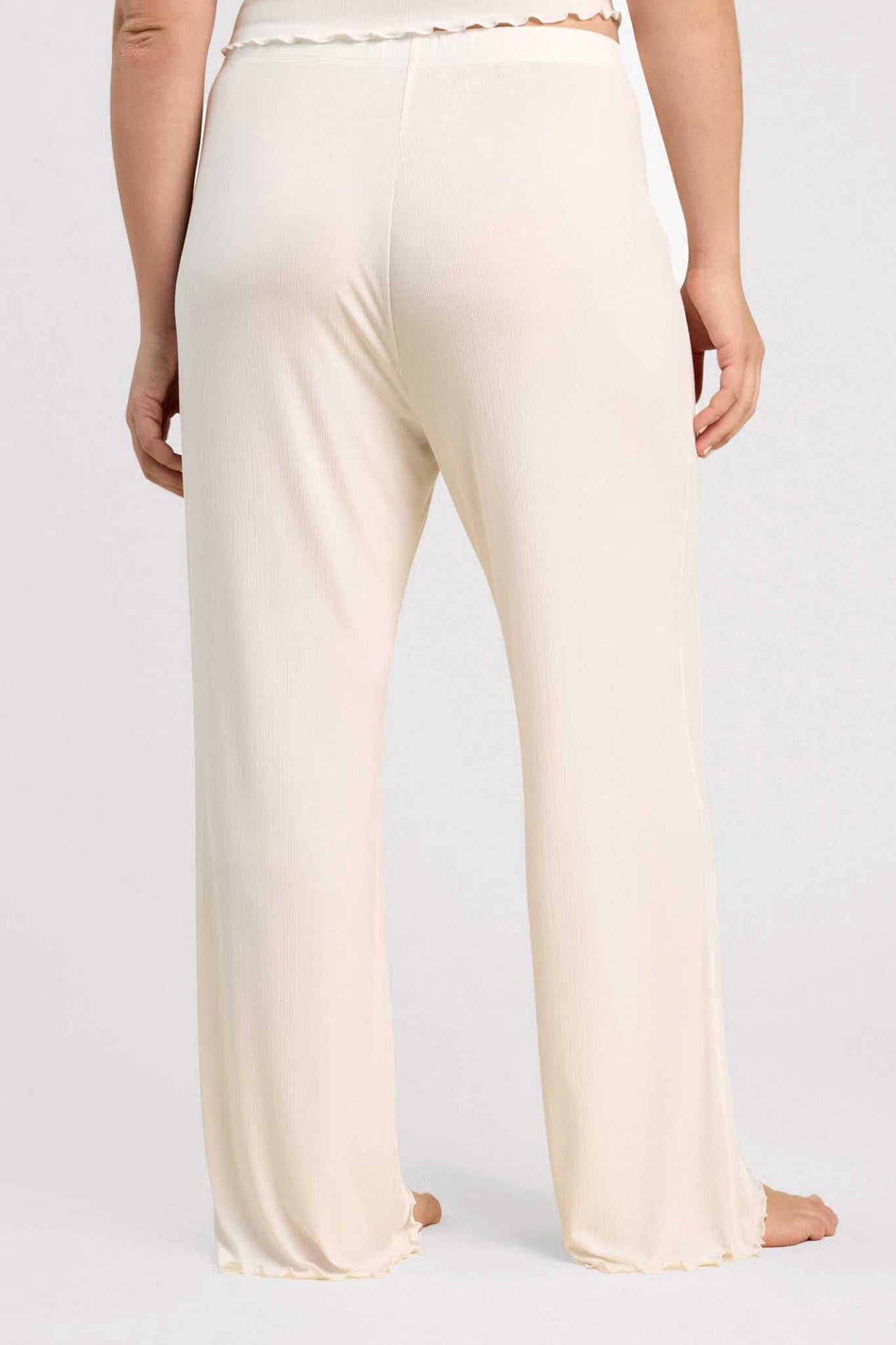 Mini Rib Wide Leg Pant