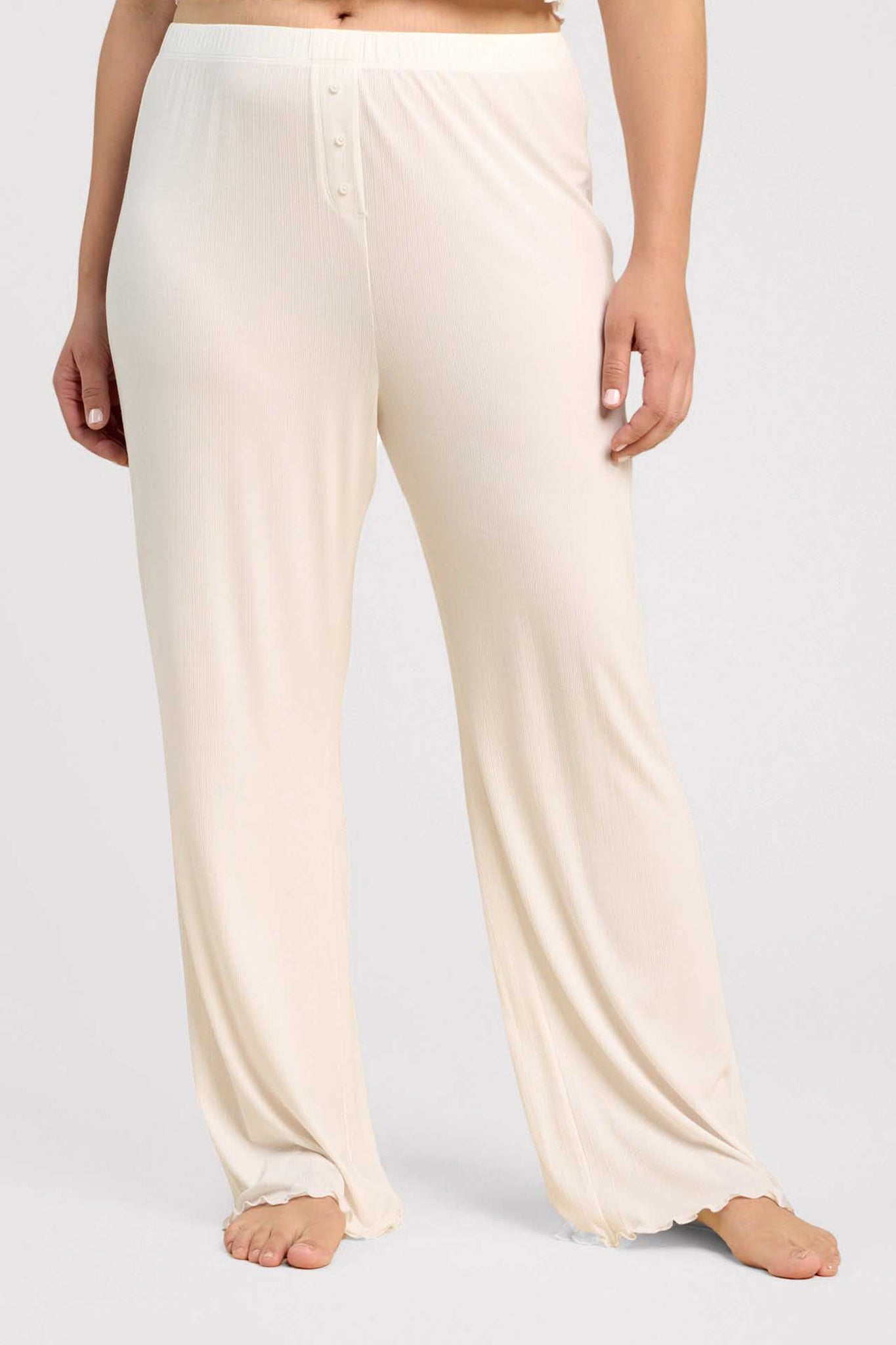 Mini Rib Wide Leg Pant