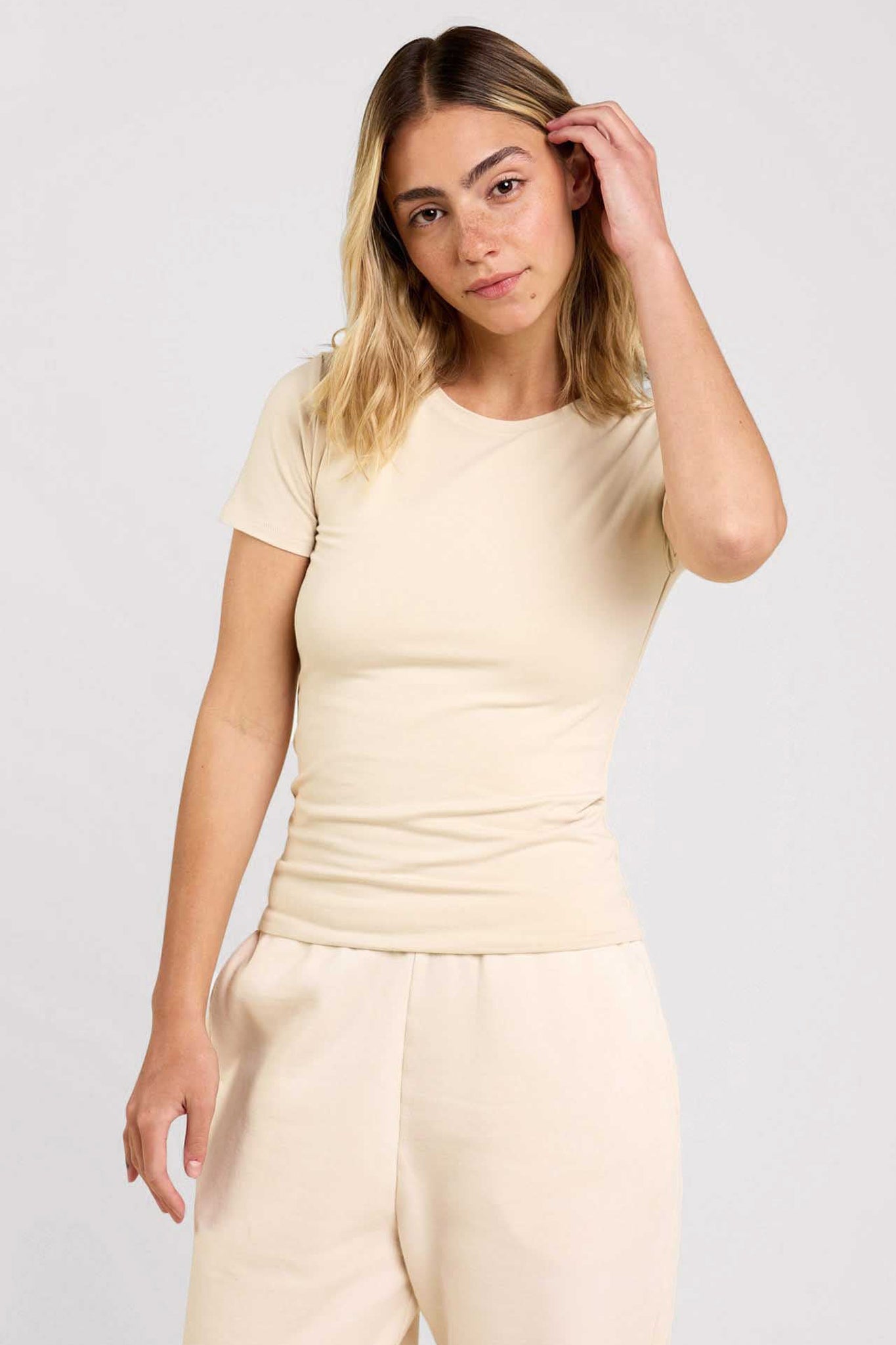 Cotton Stretch Classic Crewneck Tee