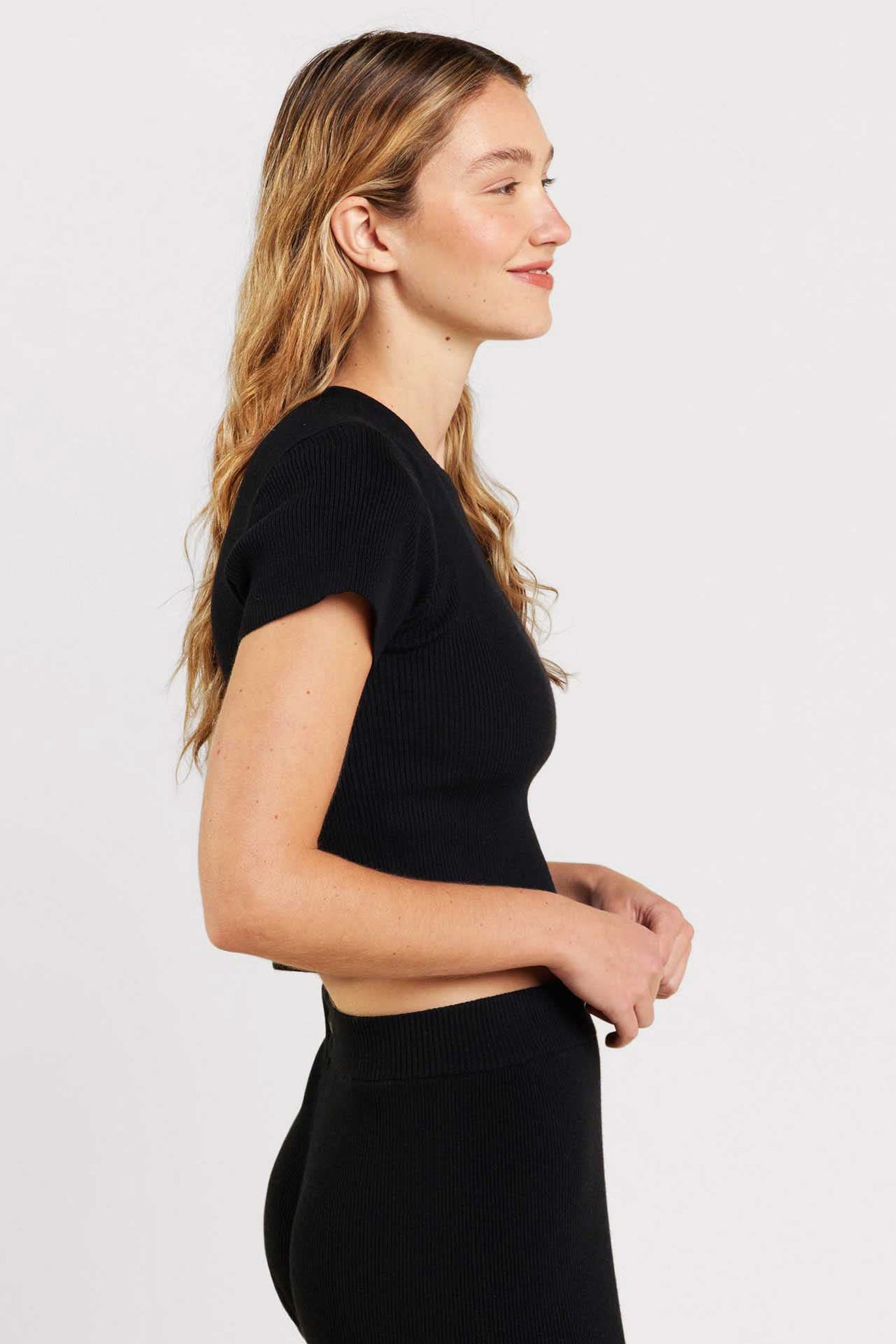 Ribbed Sweater Baby Tee