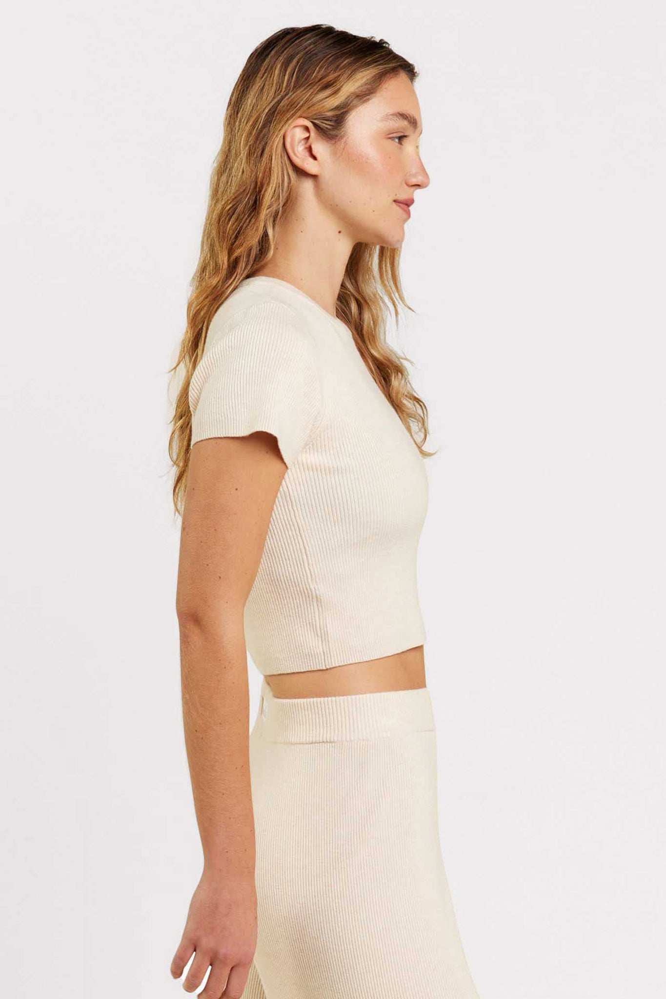 Ribbed Sweater Baby Tee