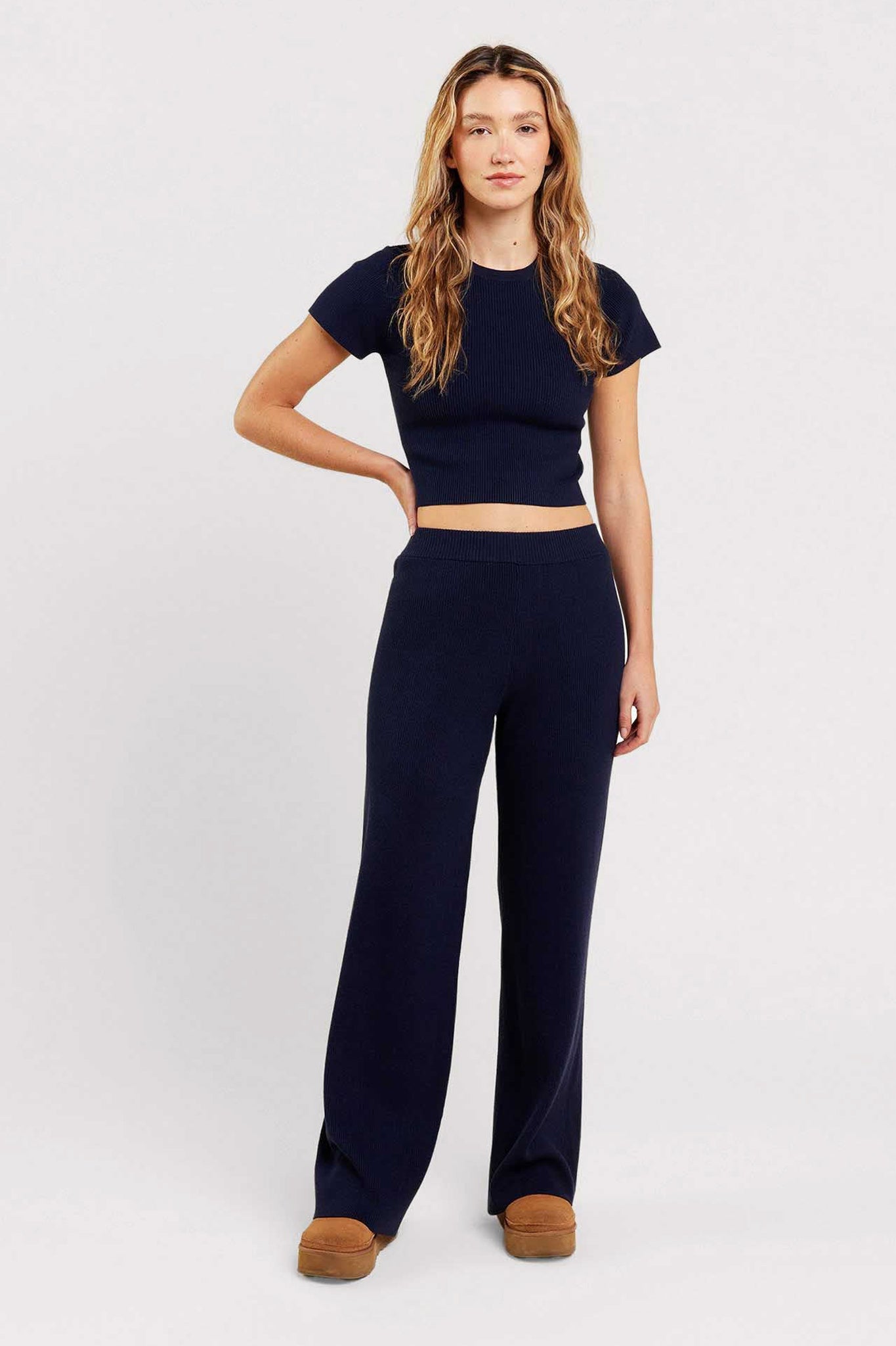 Ribbed Sweater Baby Tee