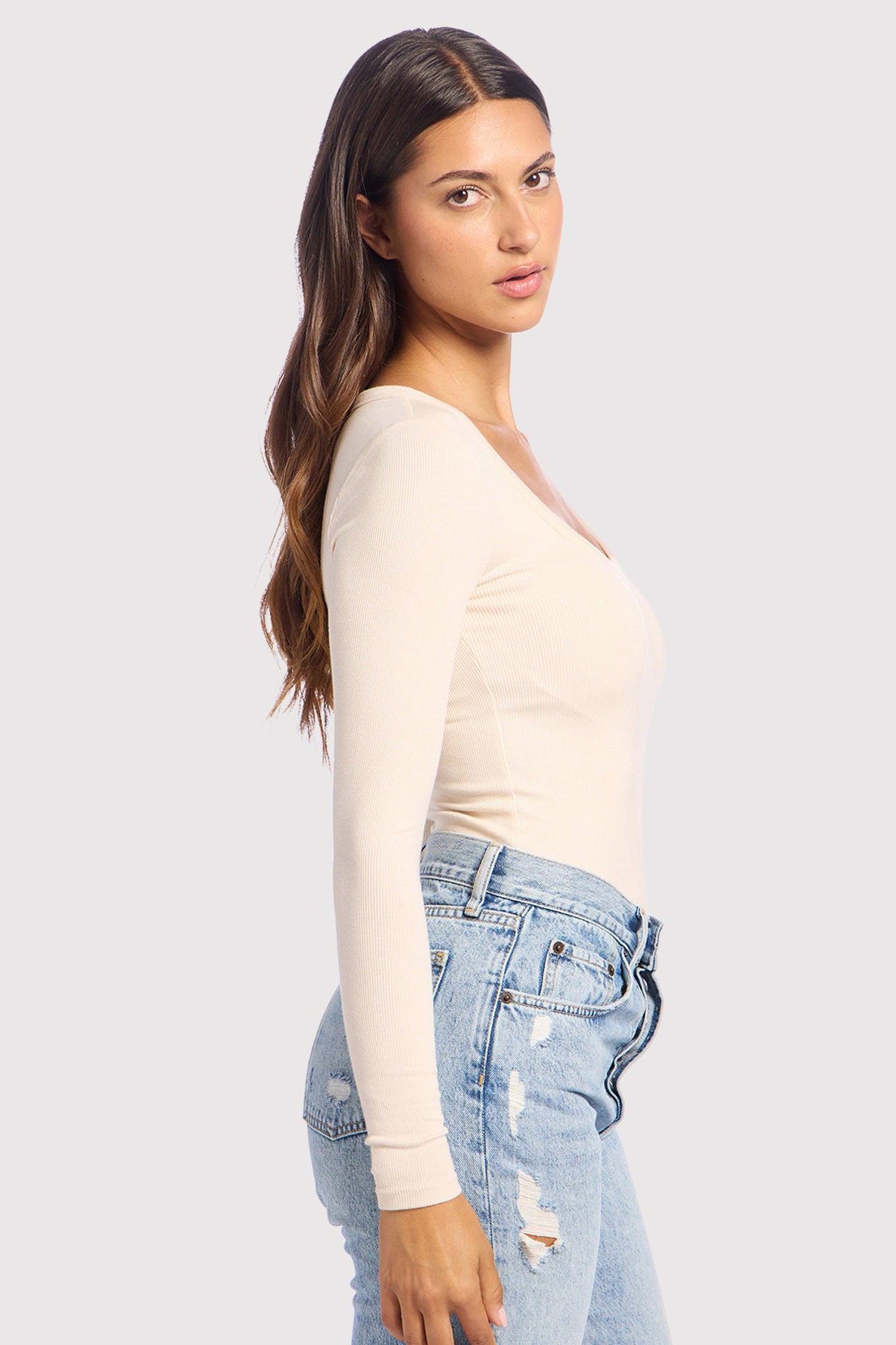 Slinky Rib Long Sleeve Bodysuit