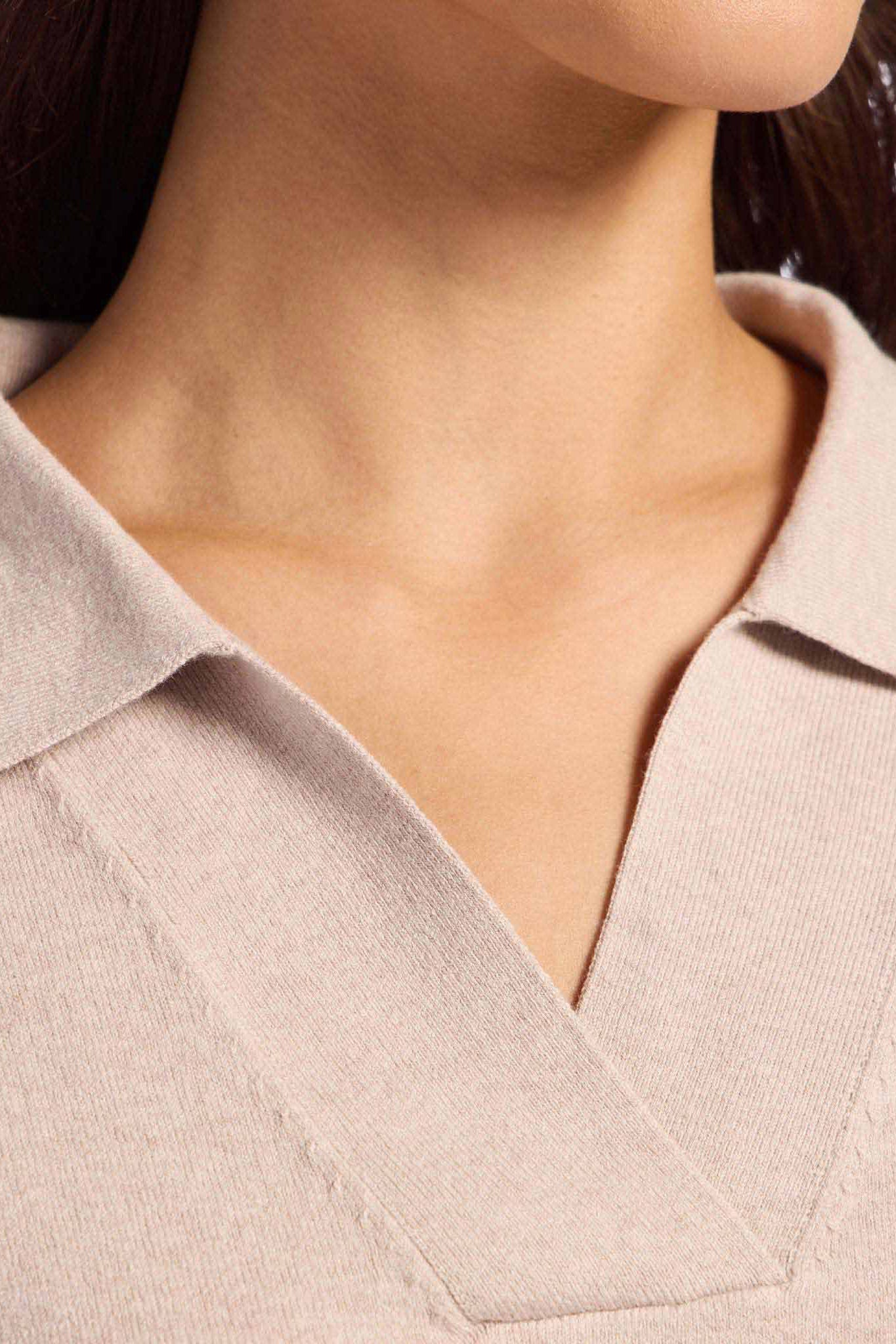 Luxe Knit Polo Sweater