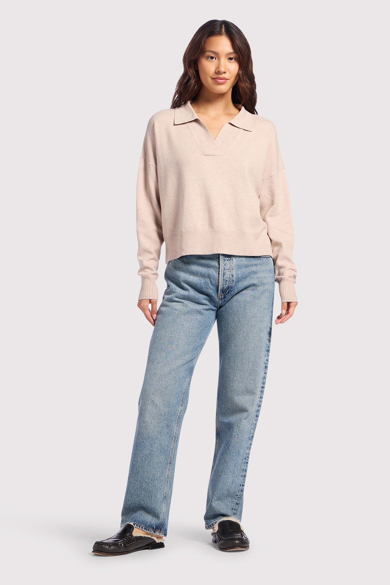 Luxe Knit Polo Sweater