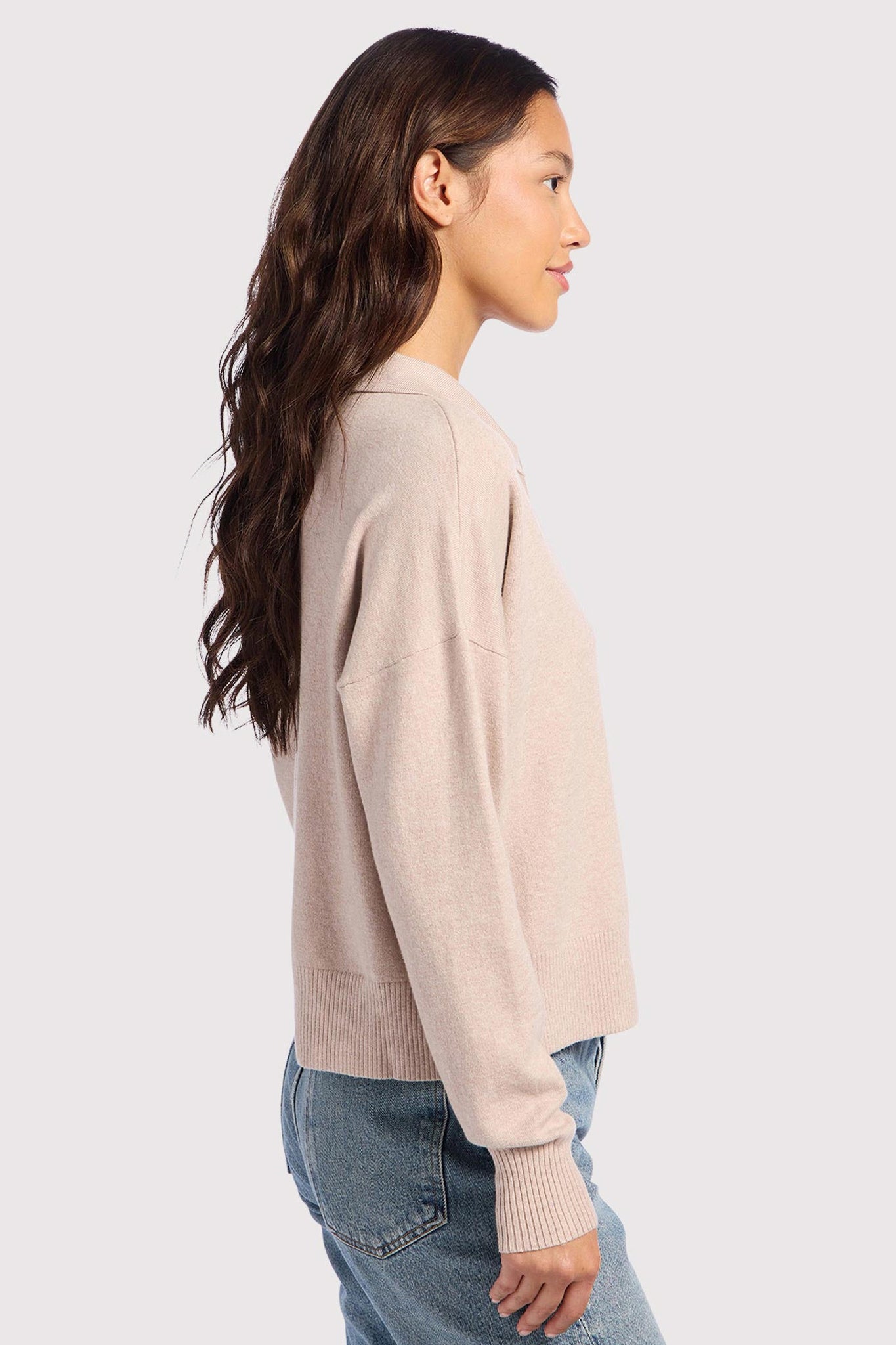 Luxe Knit Polo Sweater