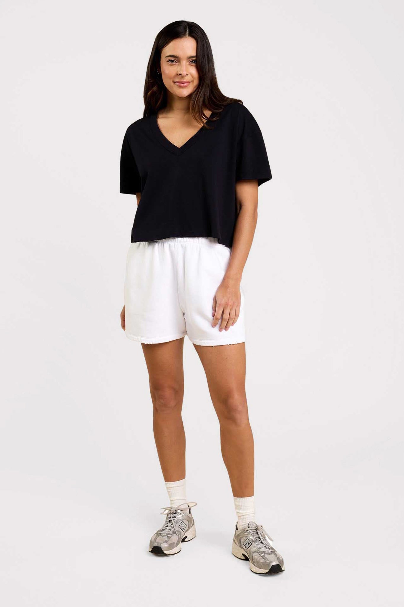 Boxy V-Neck Tee