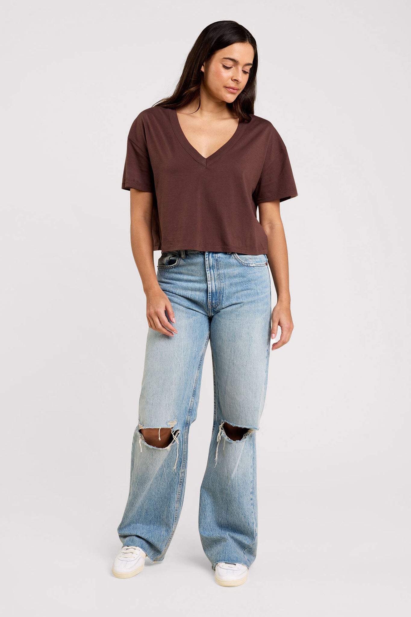 Boxy V-Neck Tee
