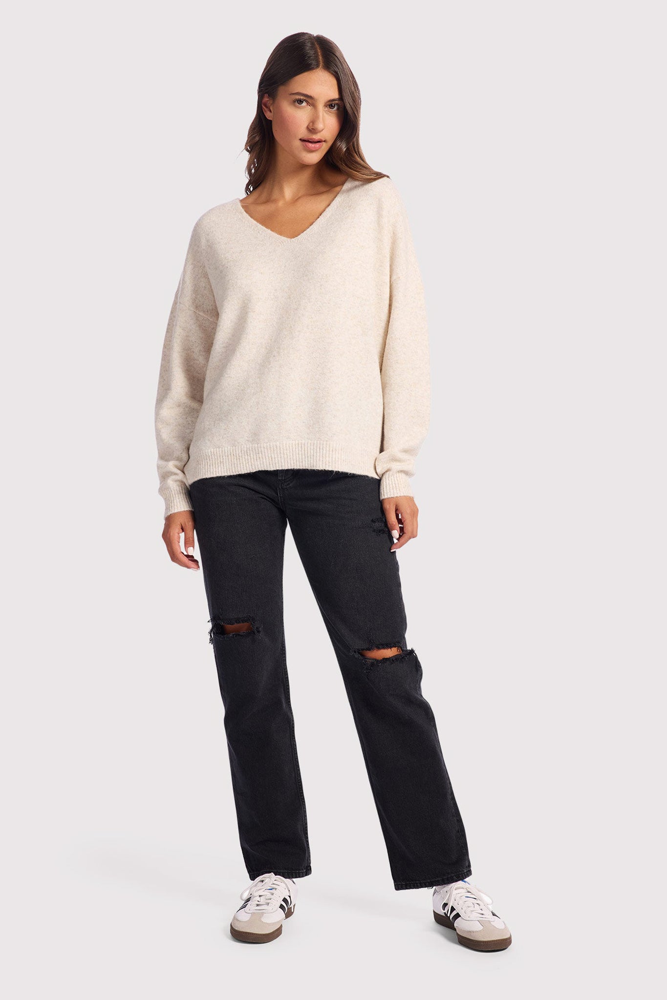 Cozy Knit V-Neck Sweater