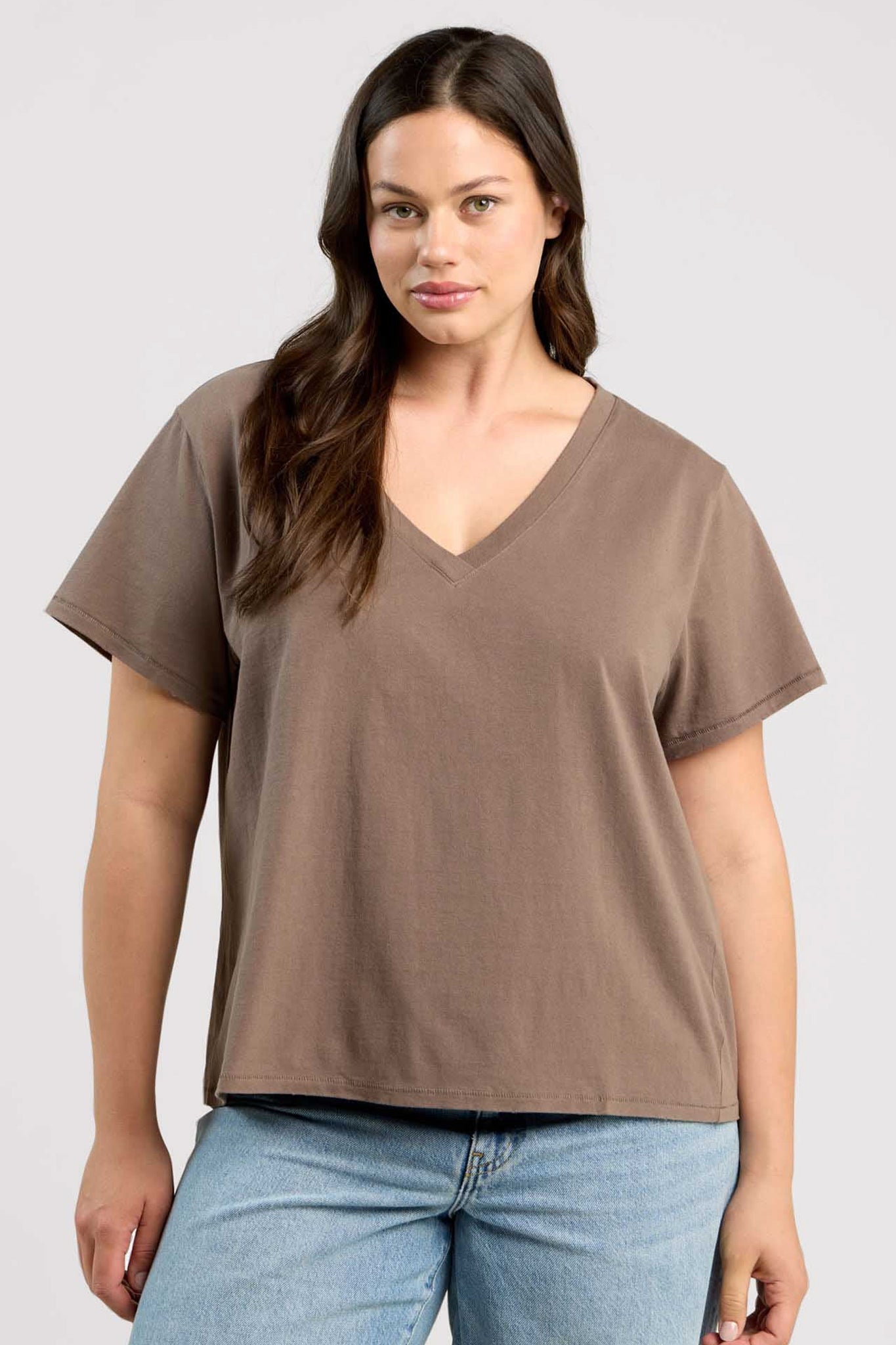 Vintage Cotton V-Neck Everyday T-Shirt