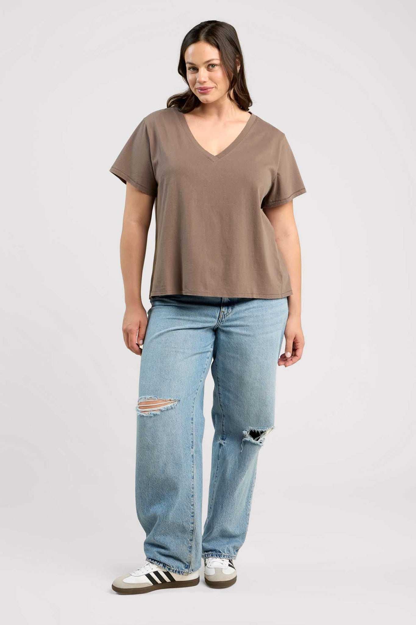 Vintage Cotton V-Neck Everyday T-Shirt