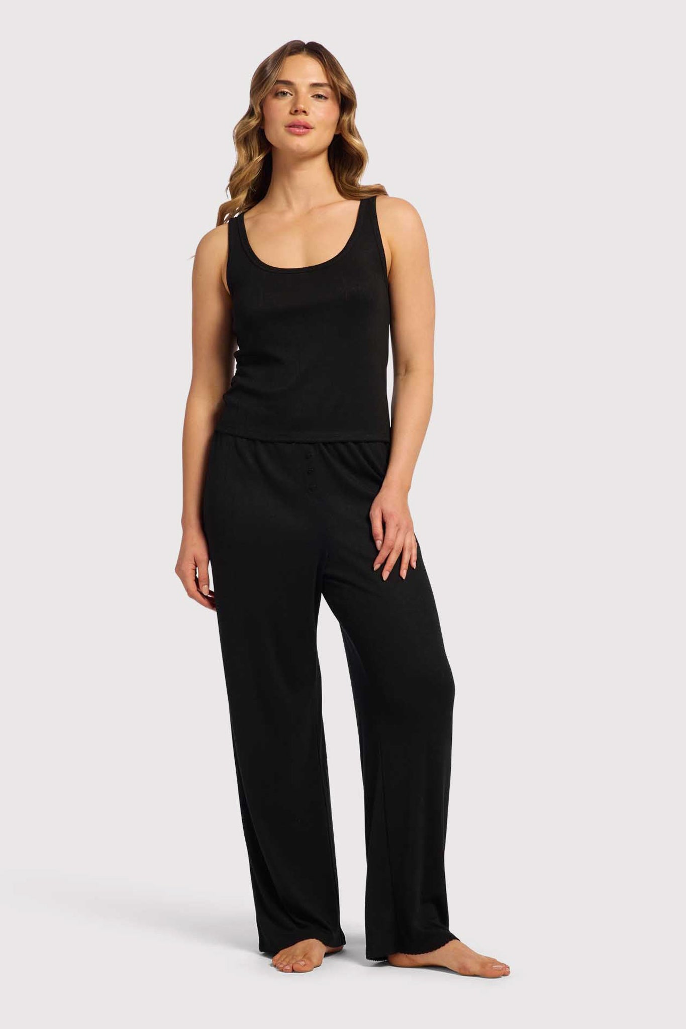 Heart Pointelle Wide Leg Pant