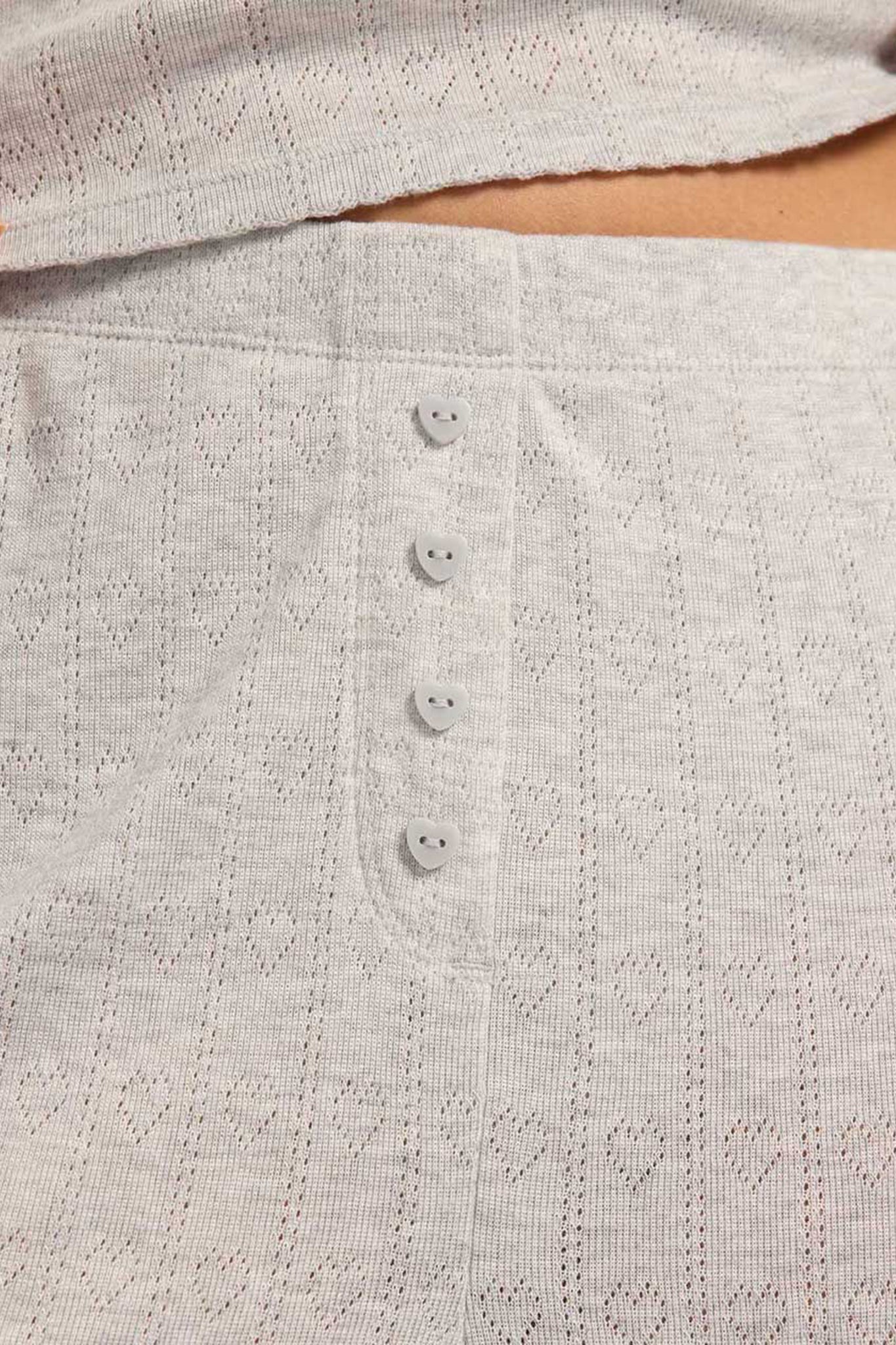 Heart Pointelle Wide Leg Pant