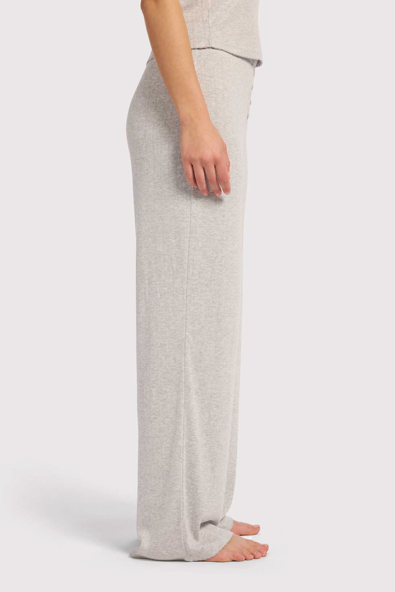 Heart Pointelle Wide Leg Pant