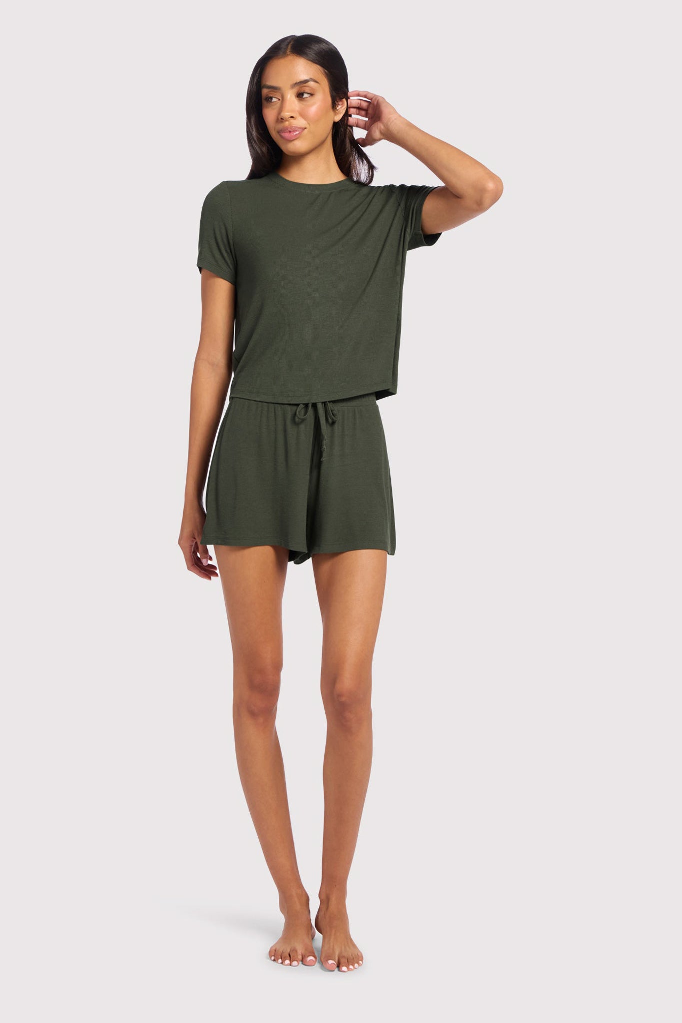 Ribbed Pajama Short Set