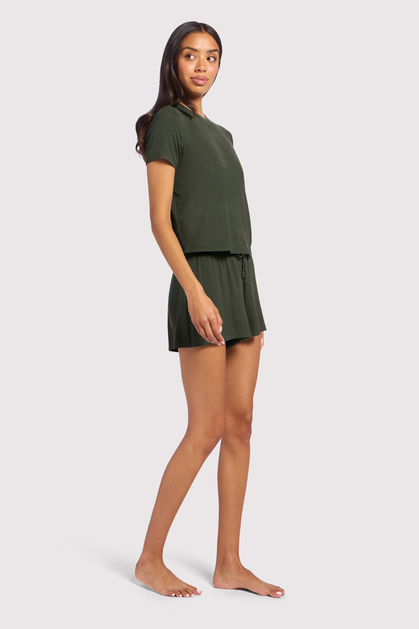 Ribbed Pajama Short Set