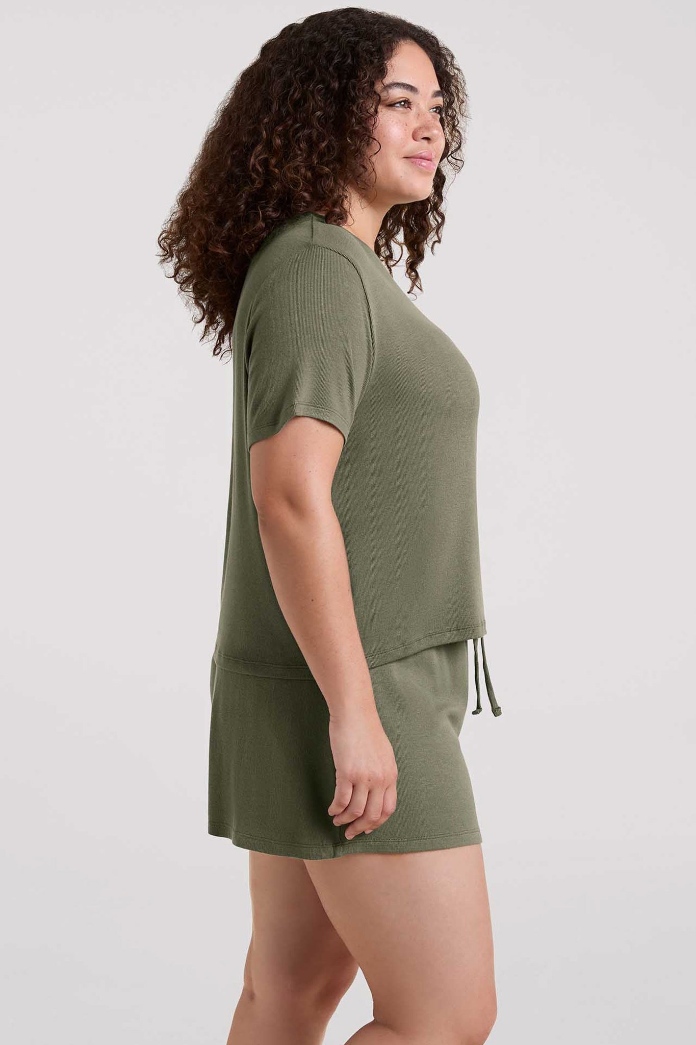 Ribbed Pajama Short Set