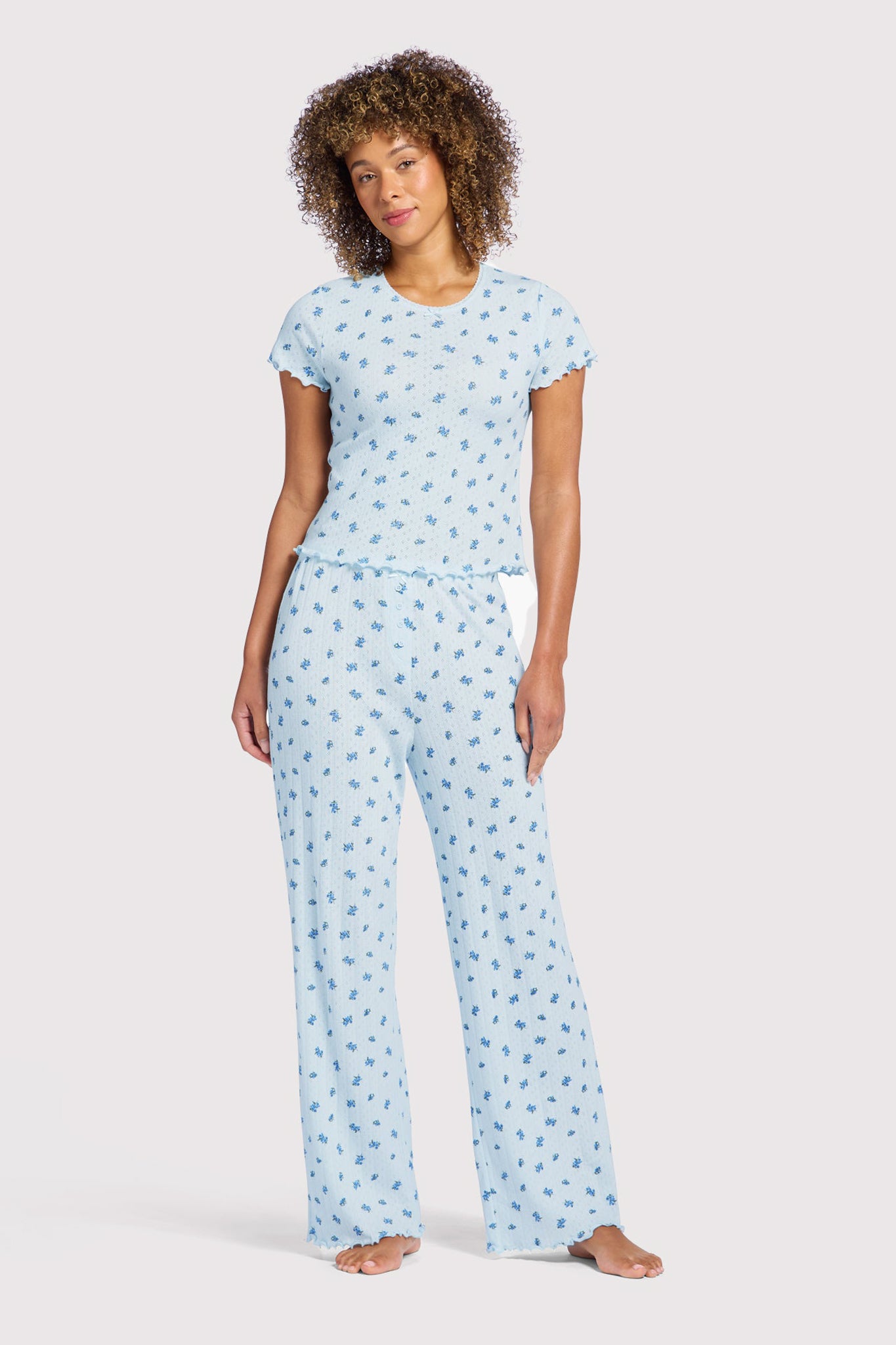 Pointelle Pajama Pant Set