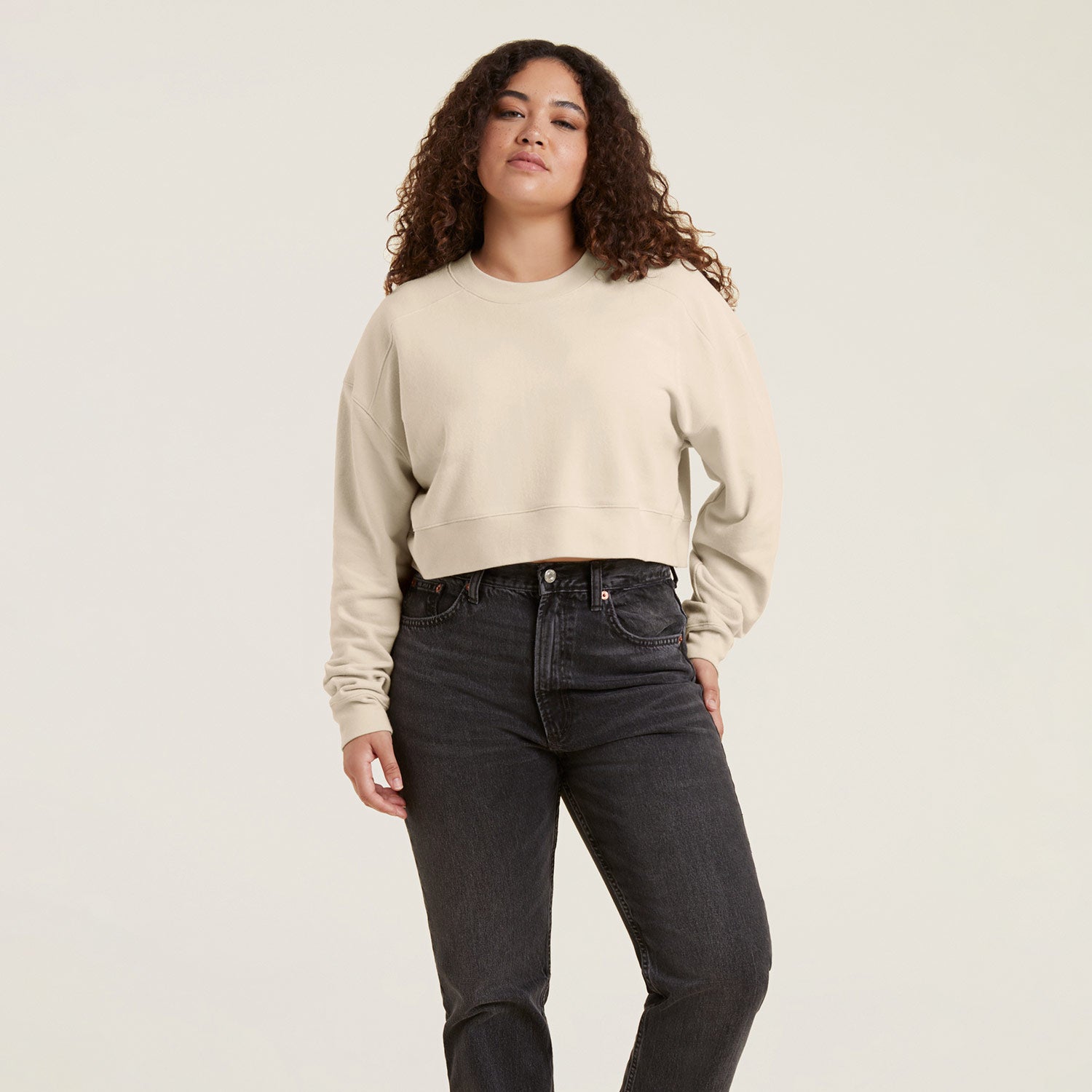 Crop boyfriend outlet crewneck sweatshirt