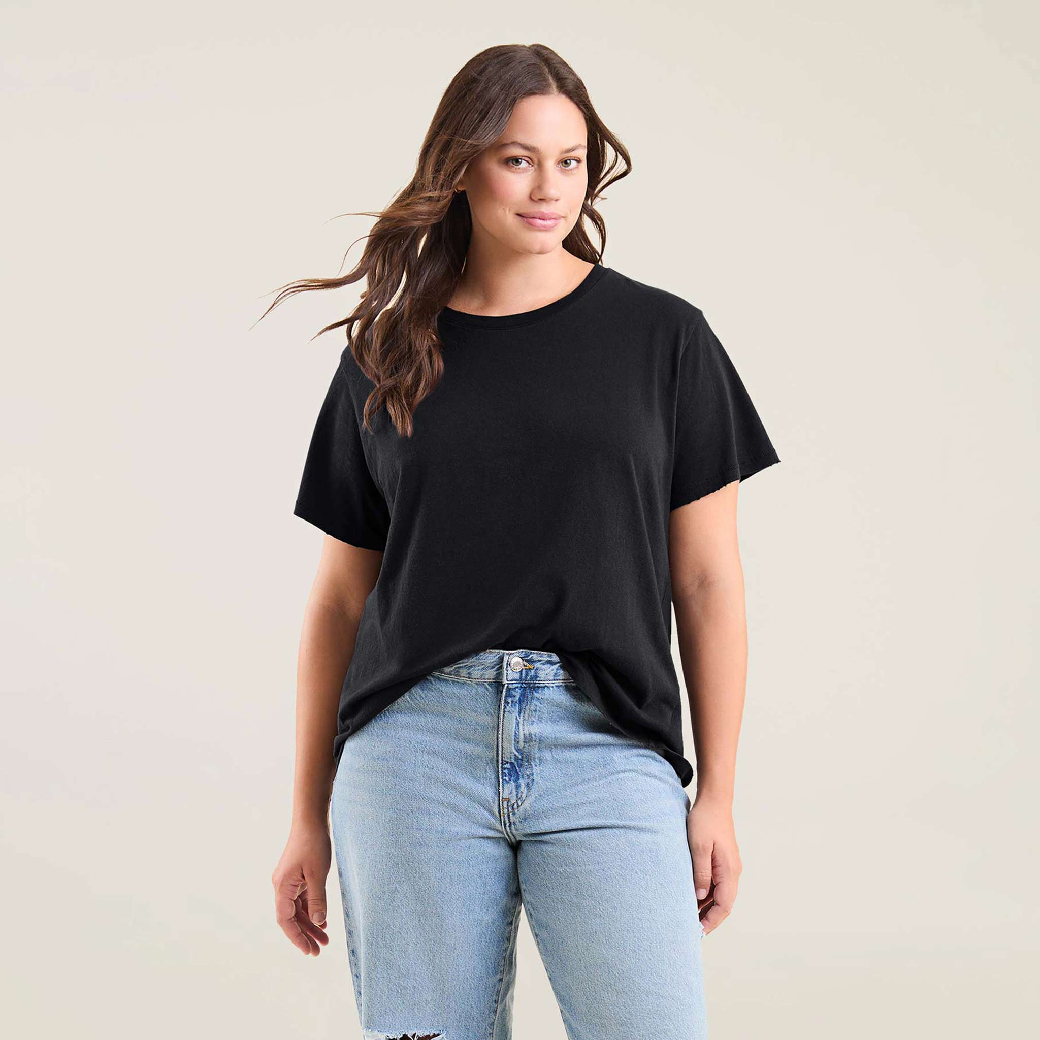 Plus Size Logo T-shirt, Black