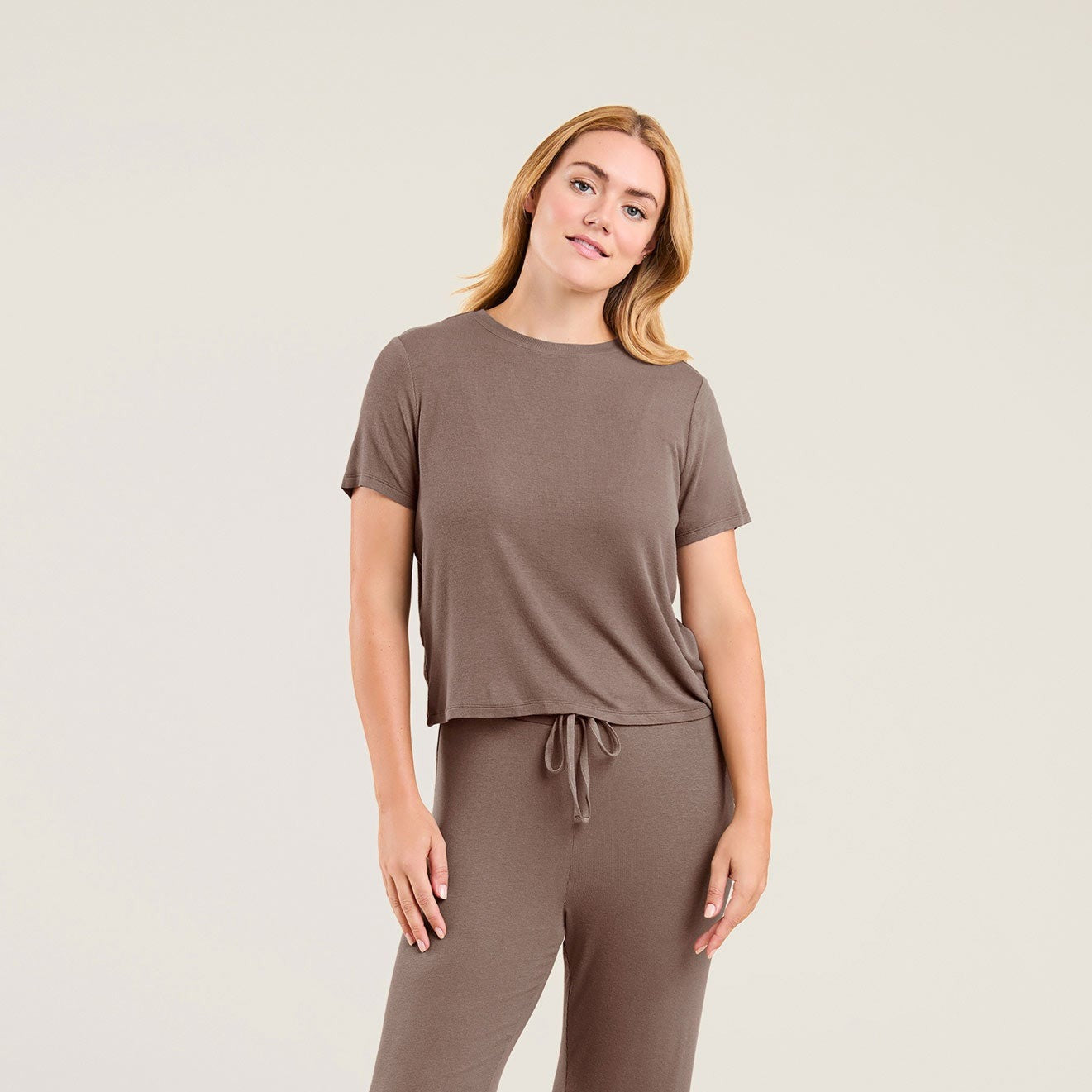 Women's ribbed on sale pajama set