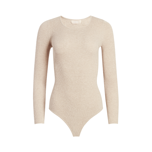Crewneck Sweater Bodysuit | Heather Oat