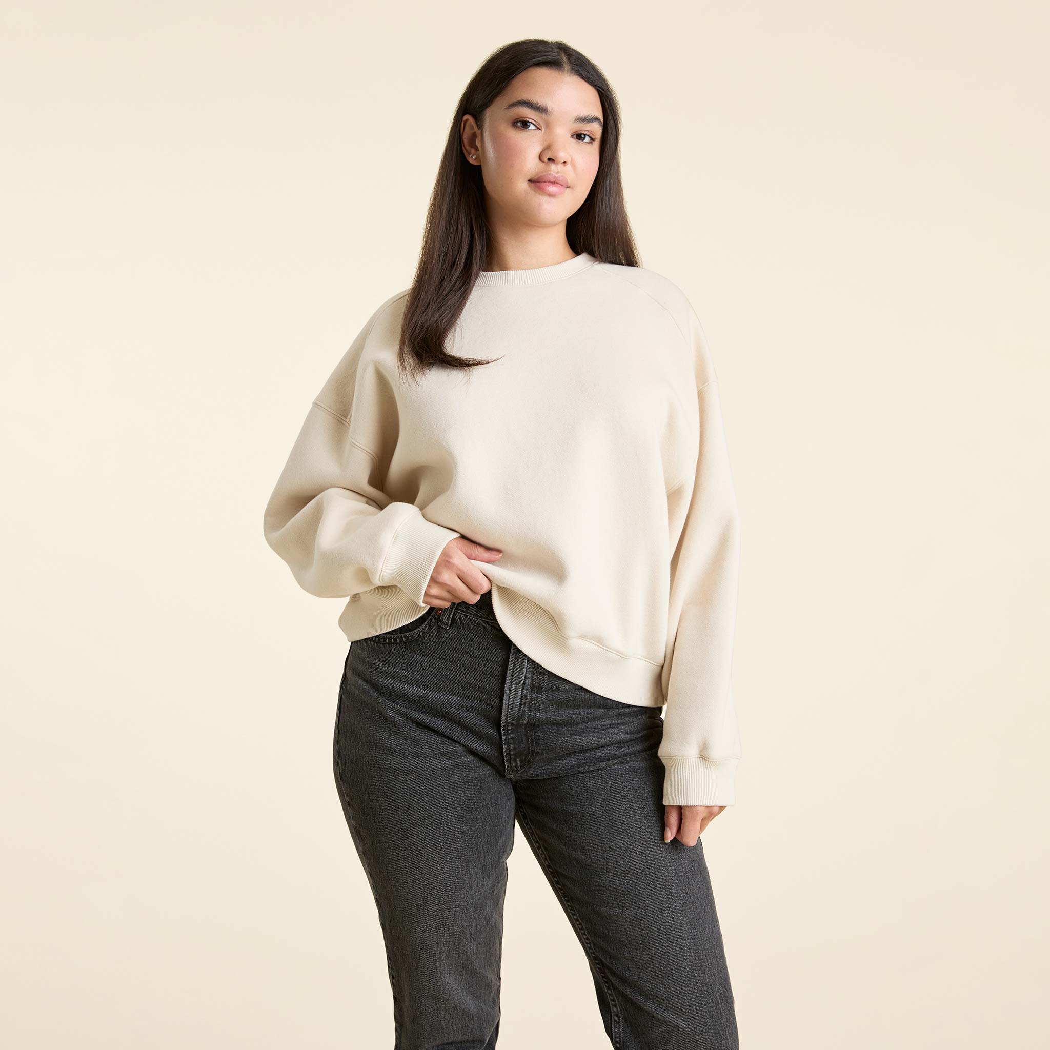 nsw club crewneck light bone white