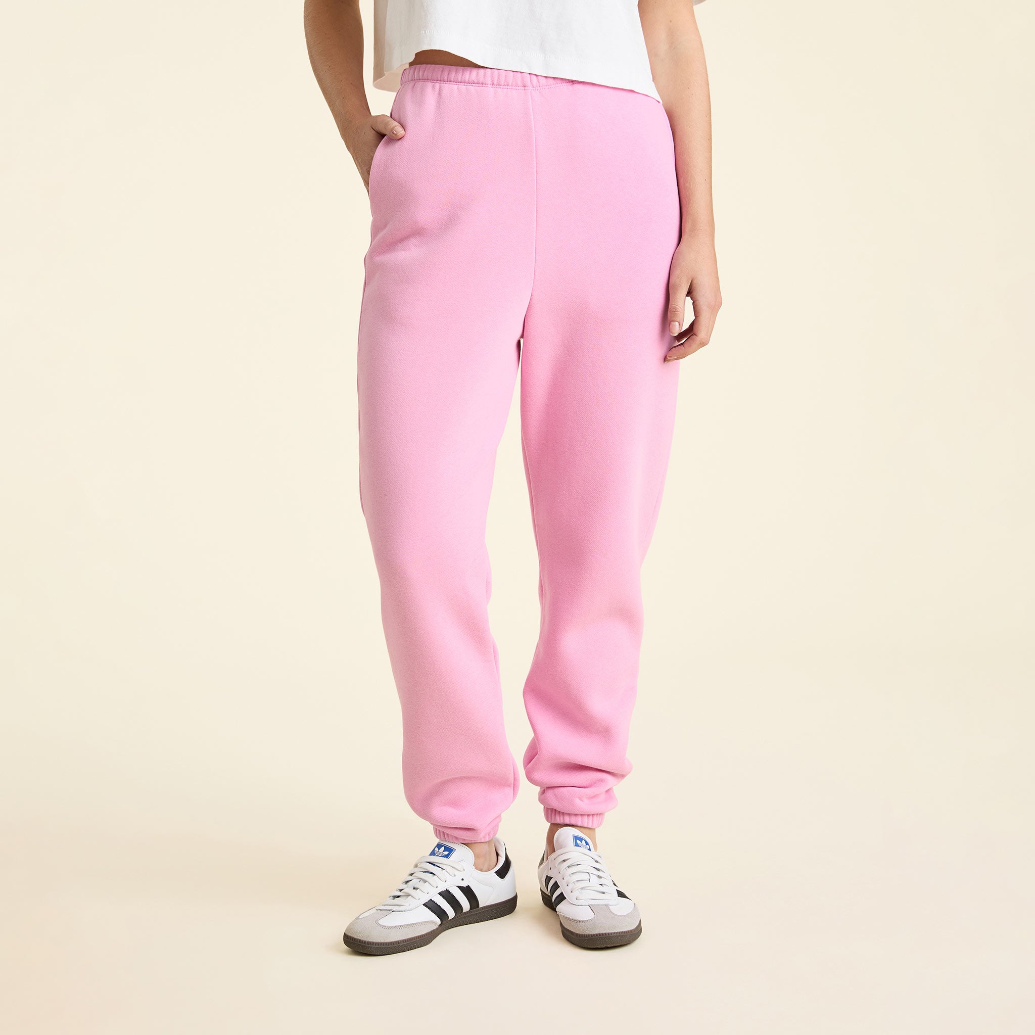 The All Over Heart Sweatpants - Heather Grey/Pink - XS / Heather Grey/Pink