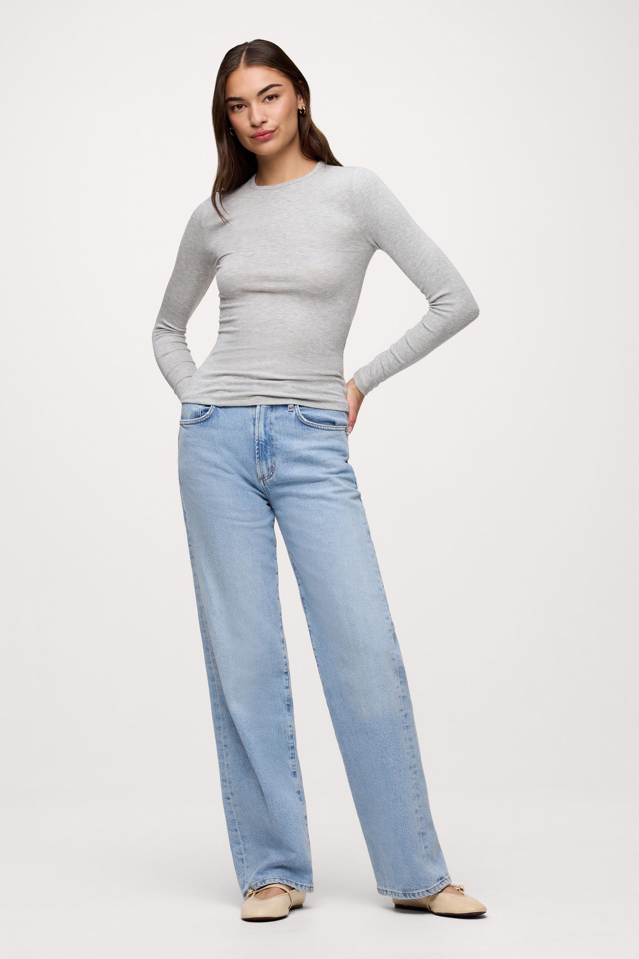 Slinky Rib Long Sleeve Shirt