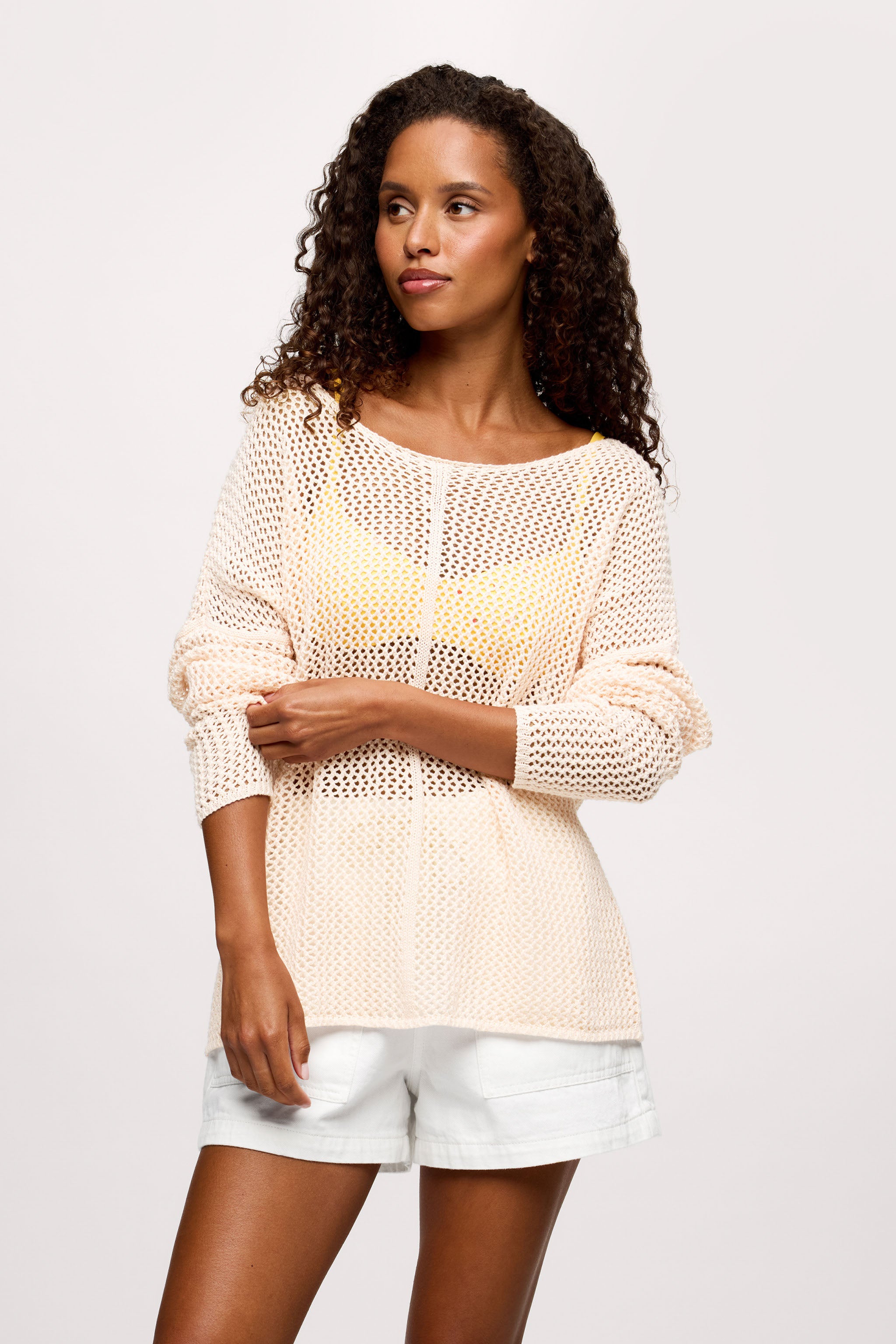 Open Knit Sweater | Blush – nuuds
