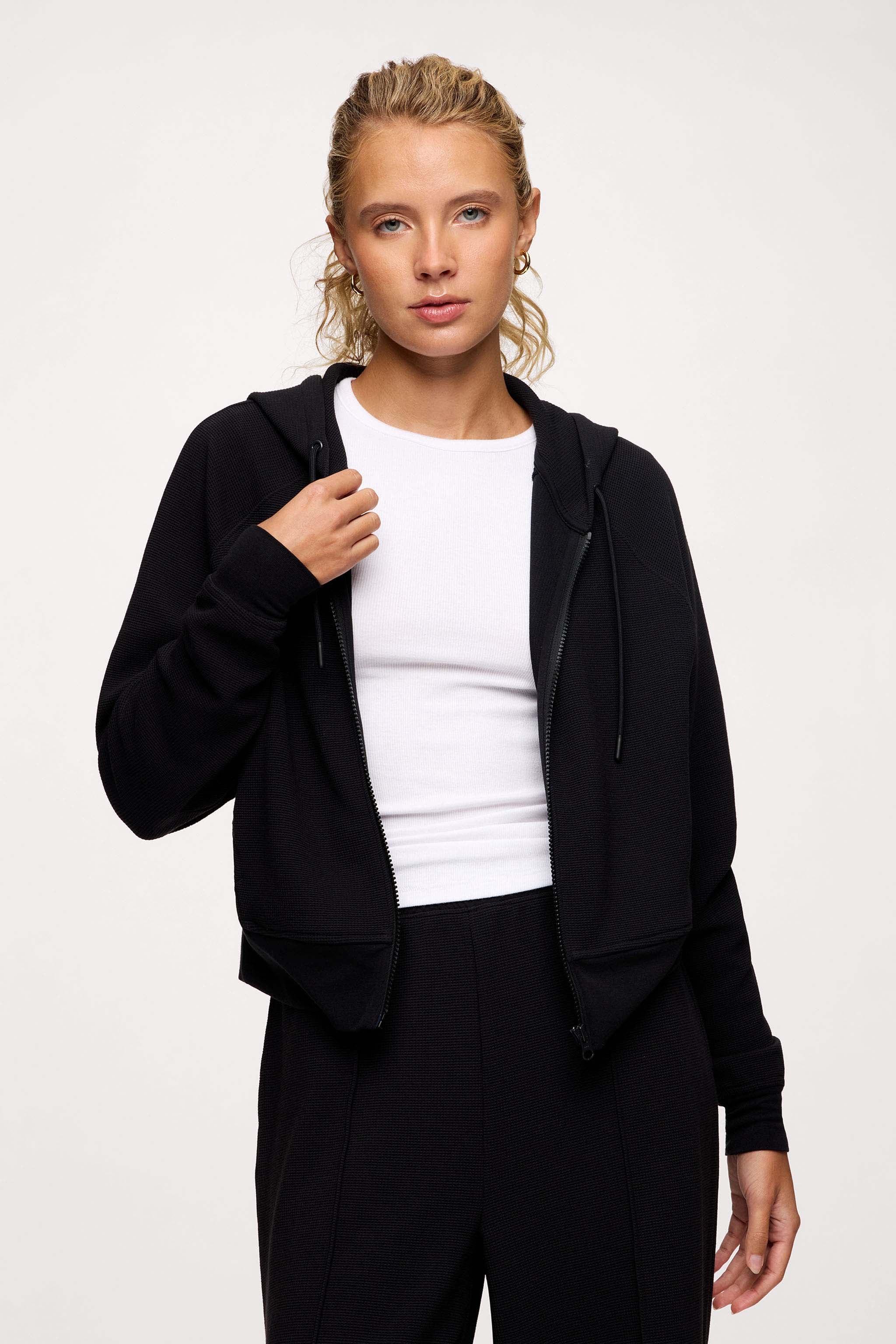 Performance Waffle Zip Up Hoodie