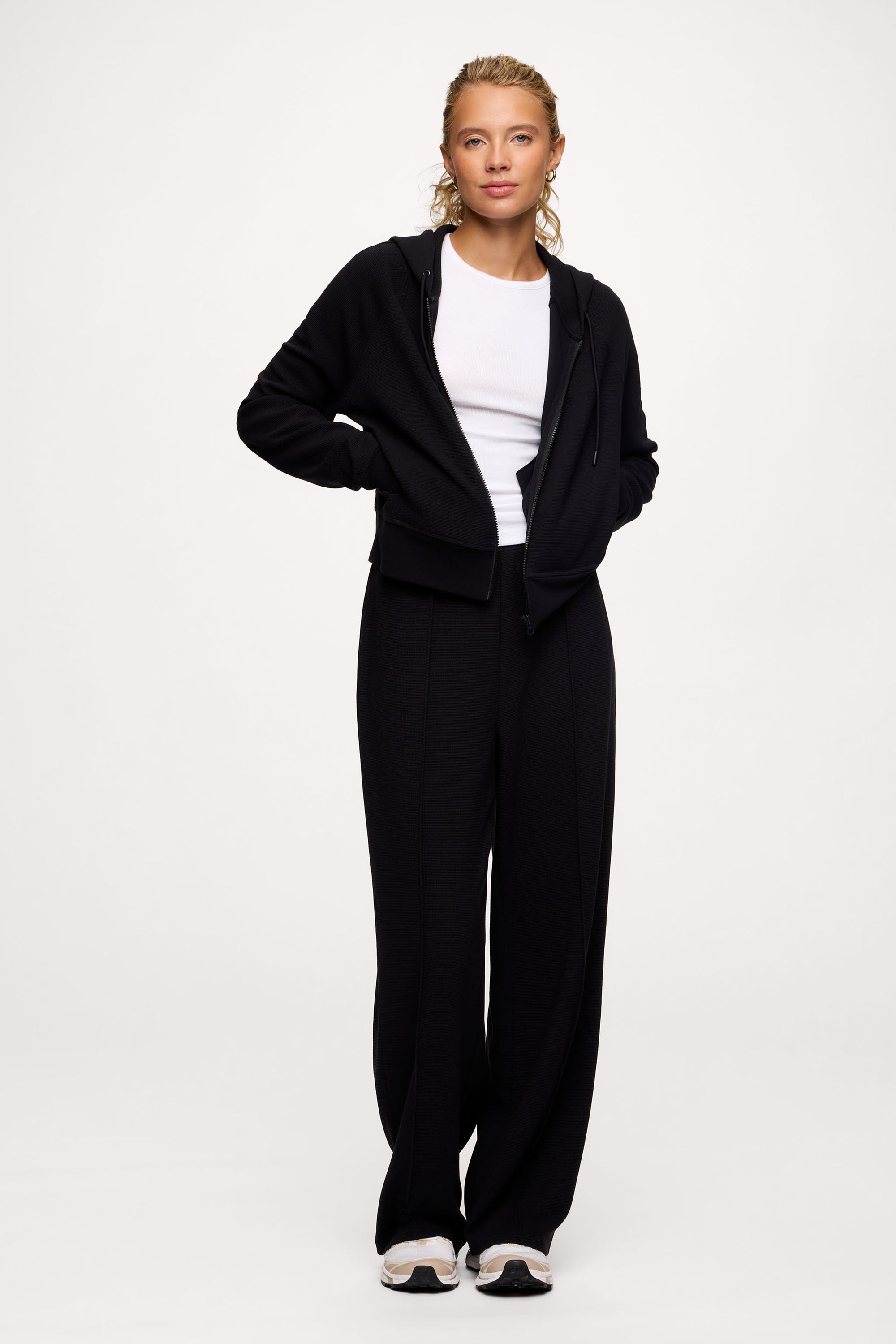 Performance Waffle Zip Up Hoodie