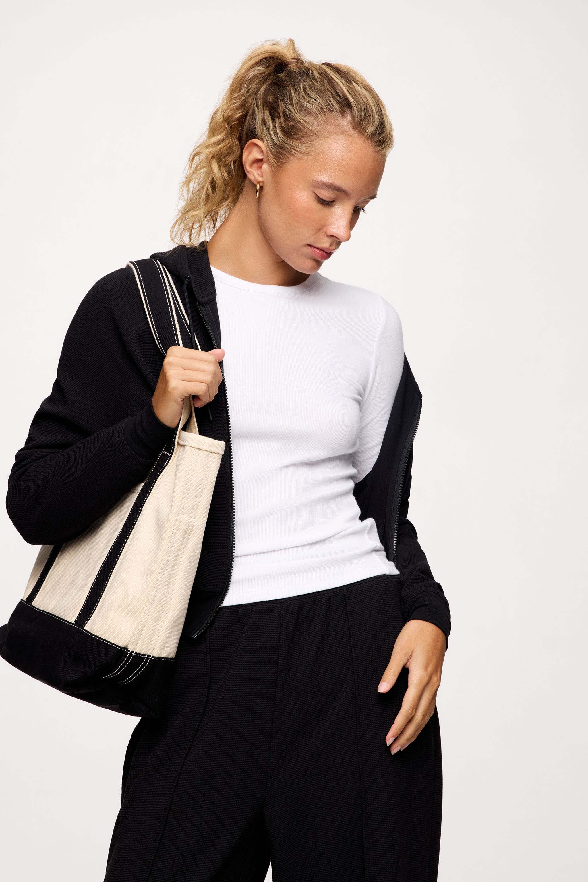 Performance Waffle Zip Up Hoodie