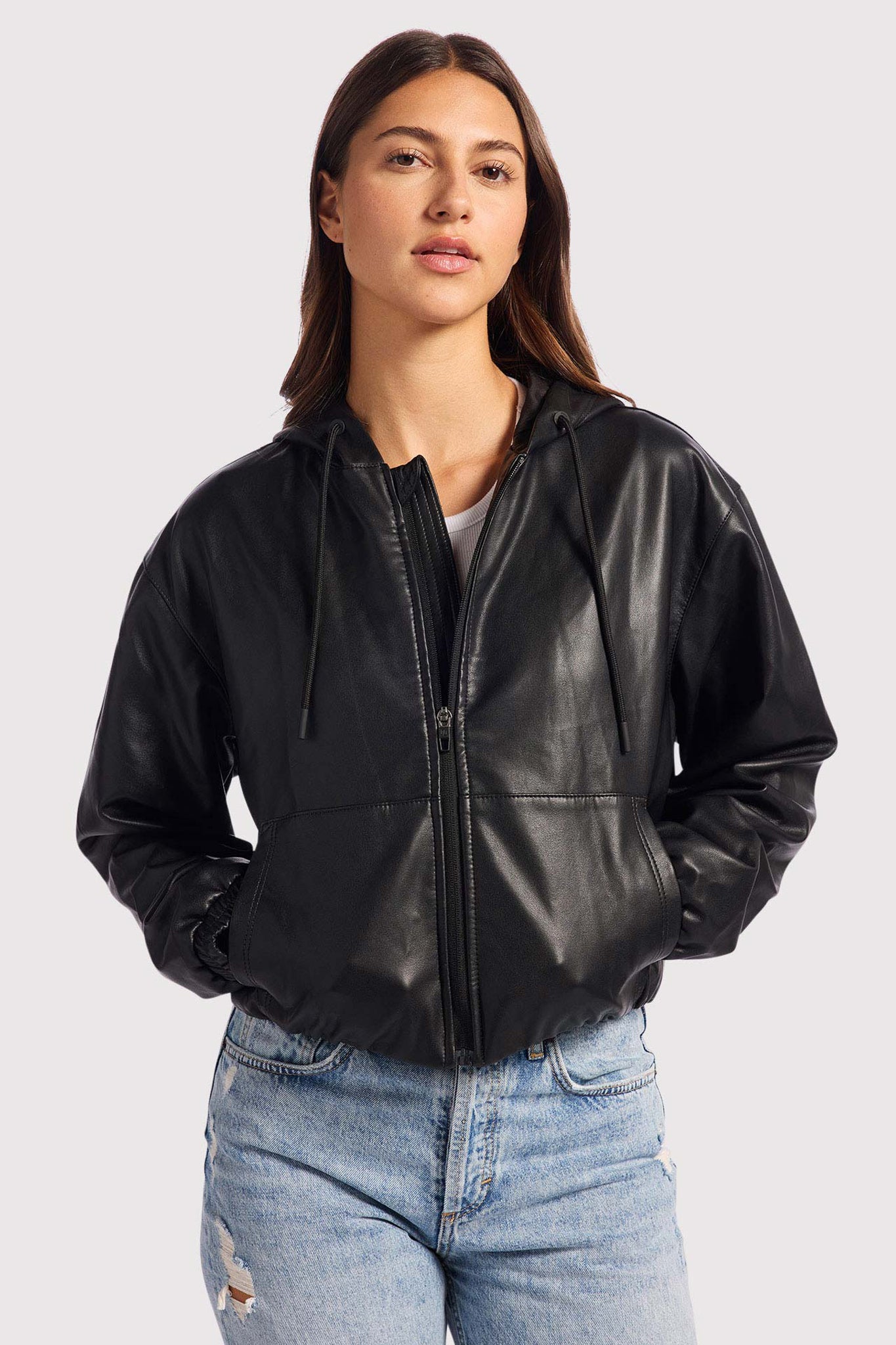 極美品◆RANDEBOO Vegan leather jacket◇ブラック Vegan Leather Jacket | Women's Faux Leather Jacket by nuuds