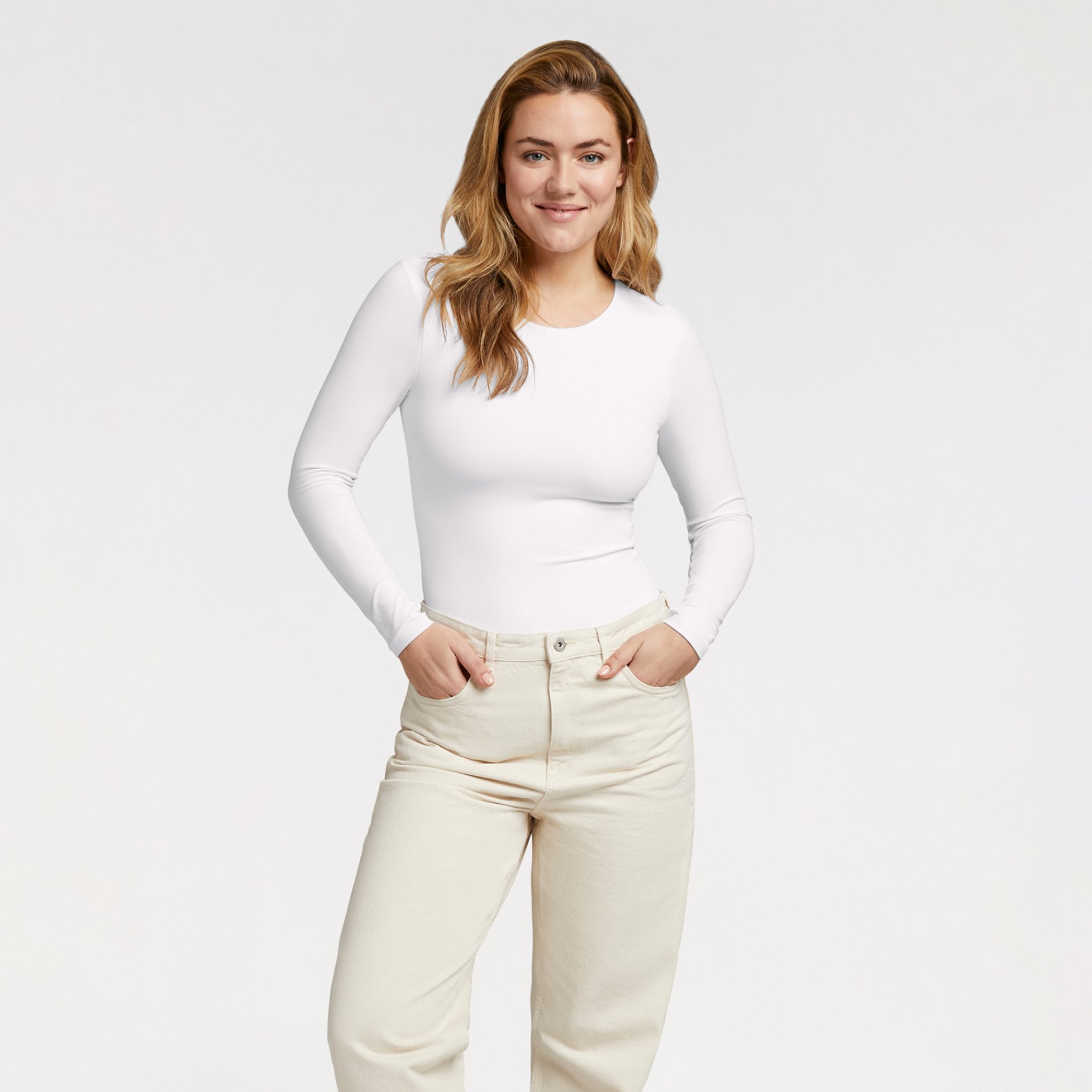 White long sleeve shirt womens hotsell