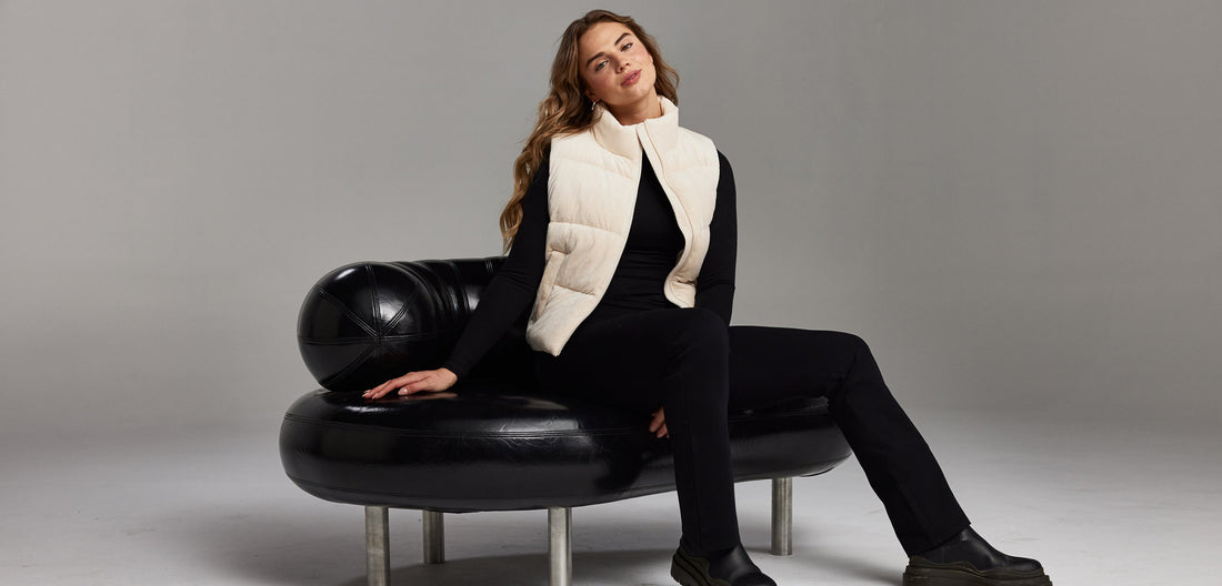 Why a Ribbed Velour Puffer Vest Instantly Elevates Cold-Weather Outfits