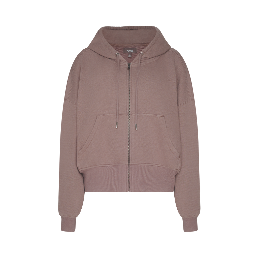 Vintage Fleece Zip Hoodie | Cocoa