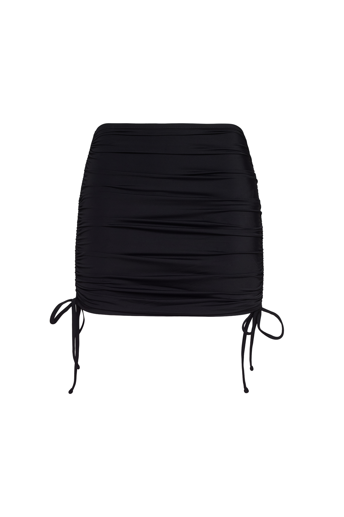 Color:Black | Ruched Swim Skirt